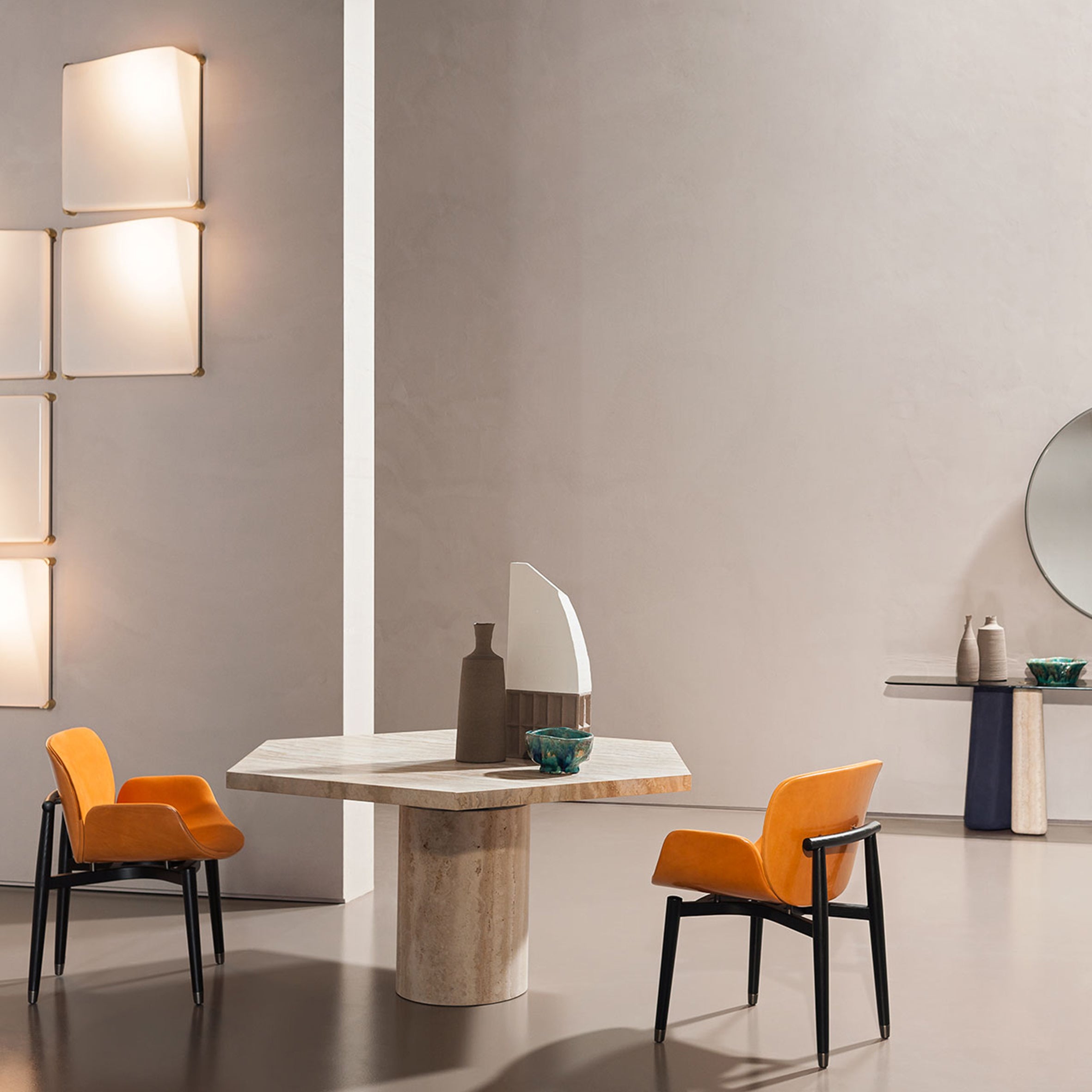 Jupiter Dining Table - Travertine Edition