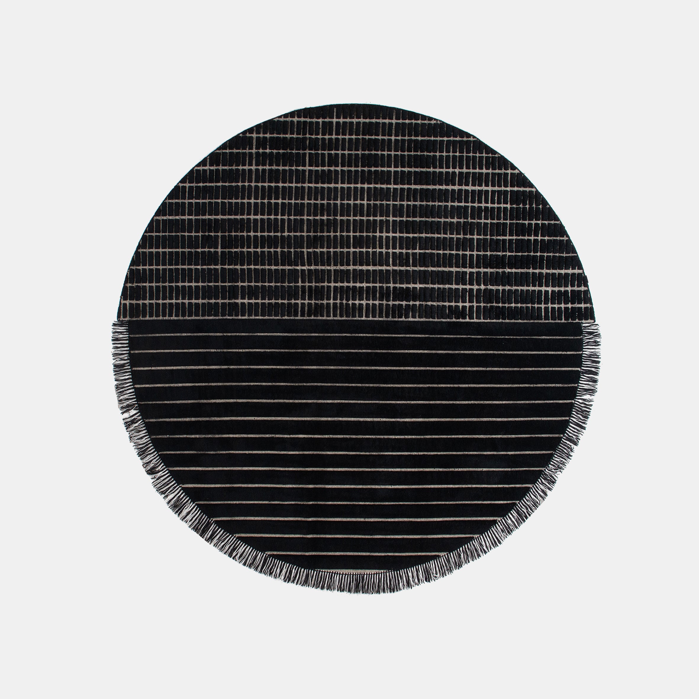 Grid Berber Round Rug