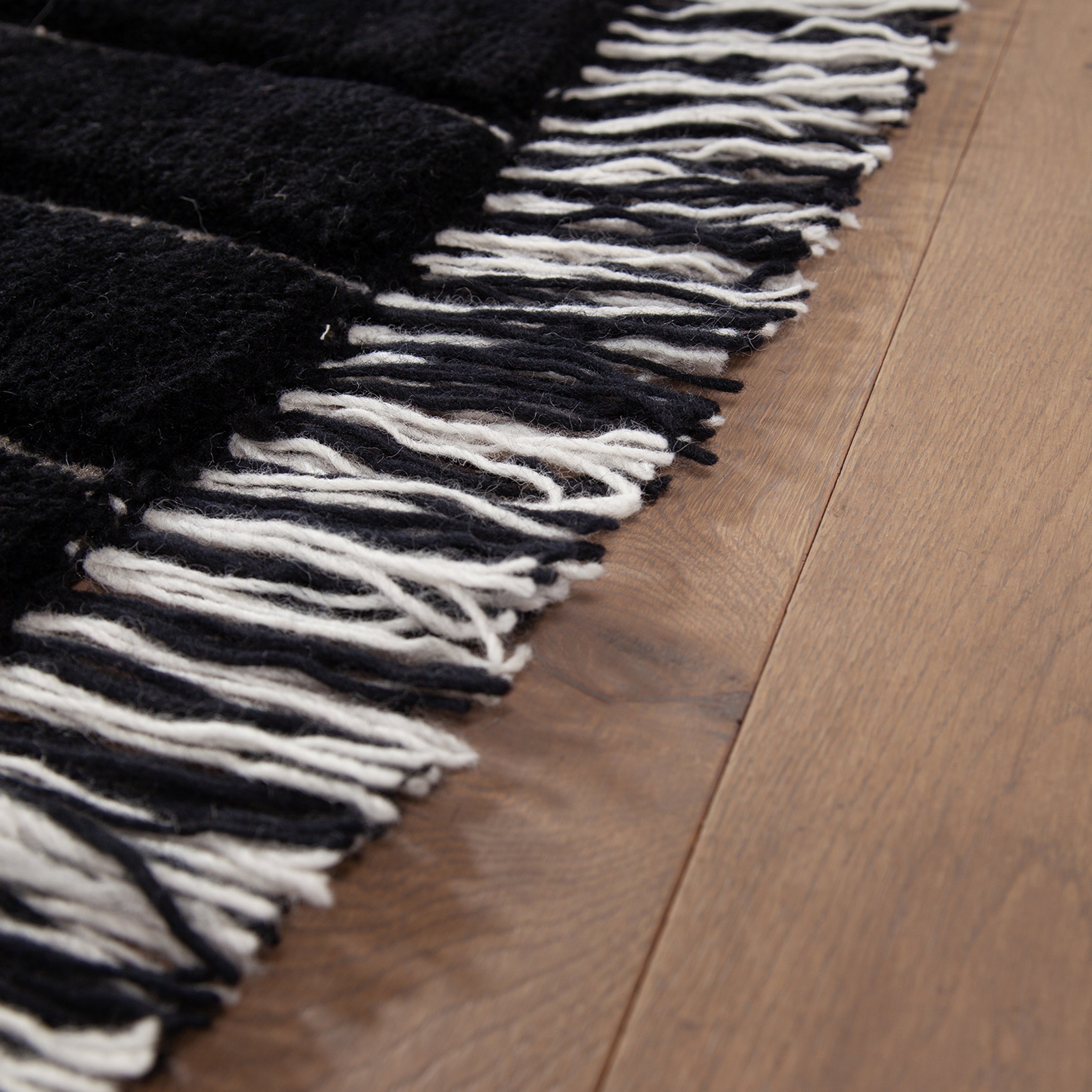 Grid Berber Round Rug