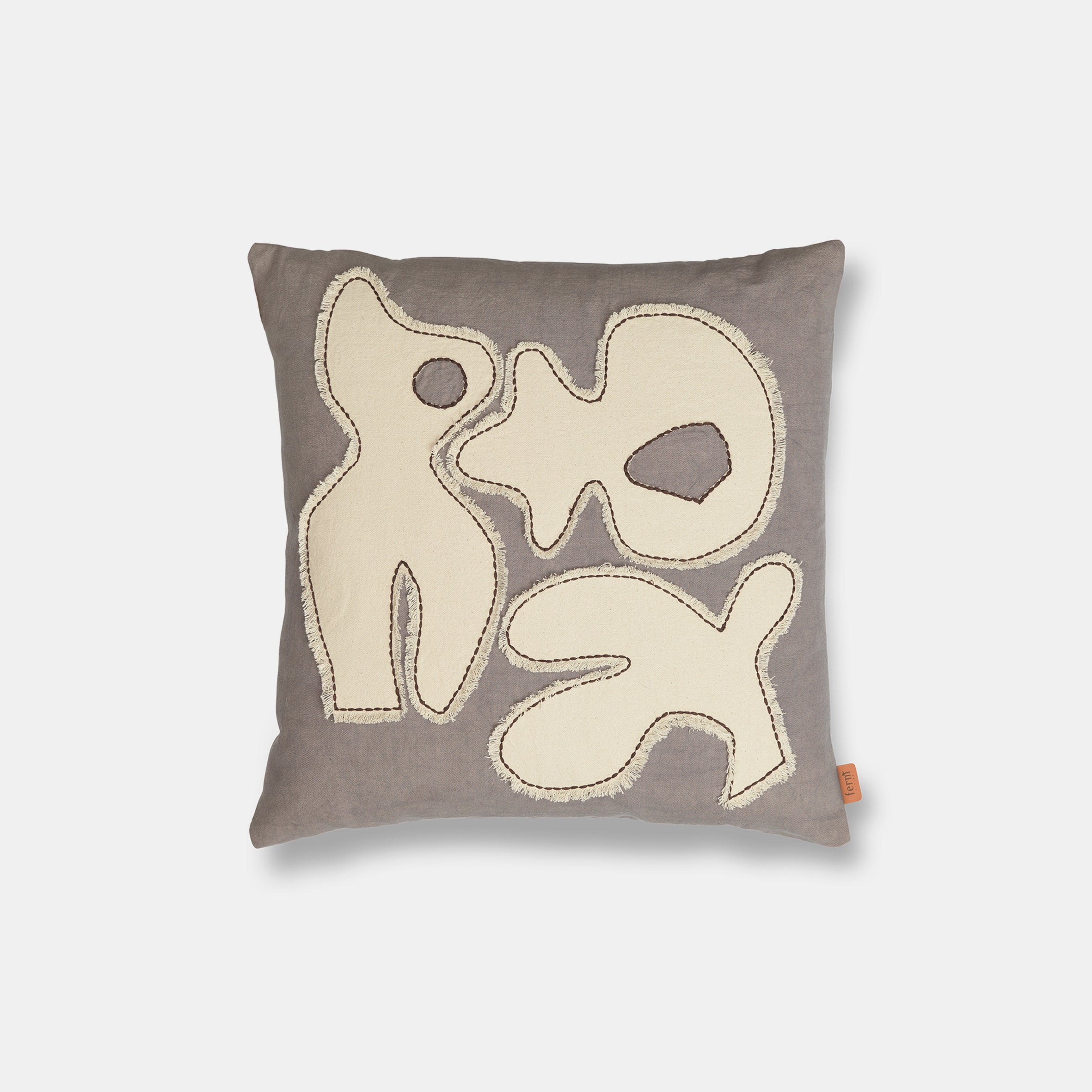 Figure Cushion - Grey Blue