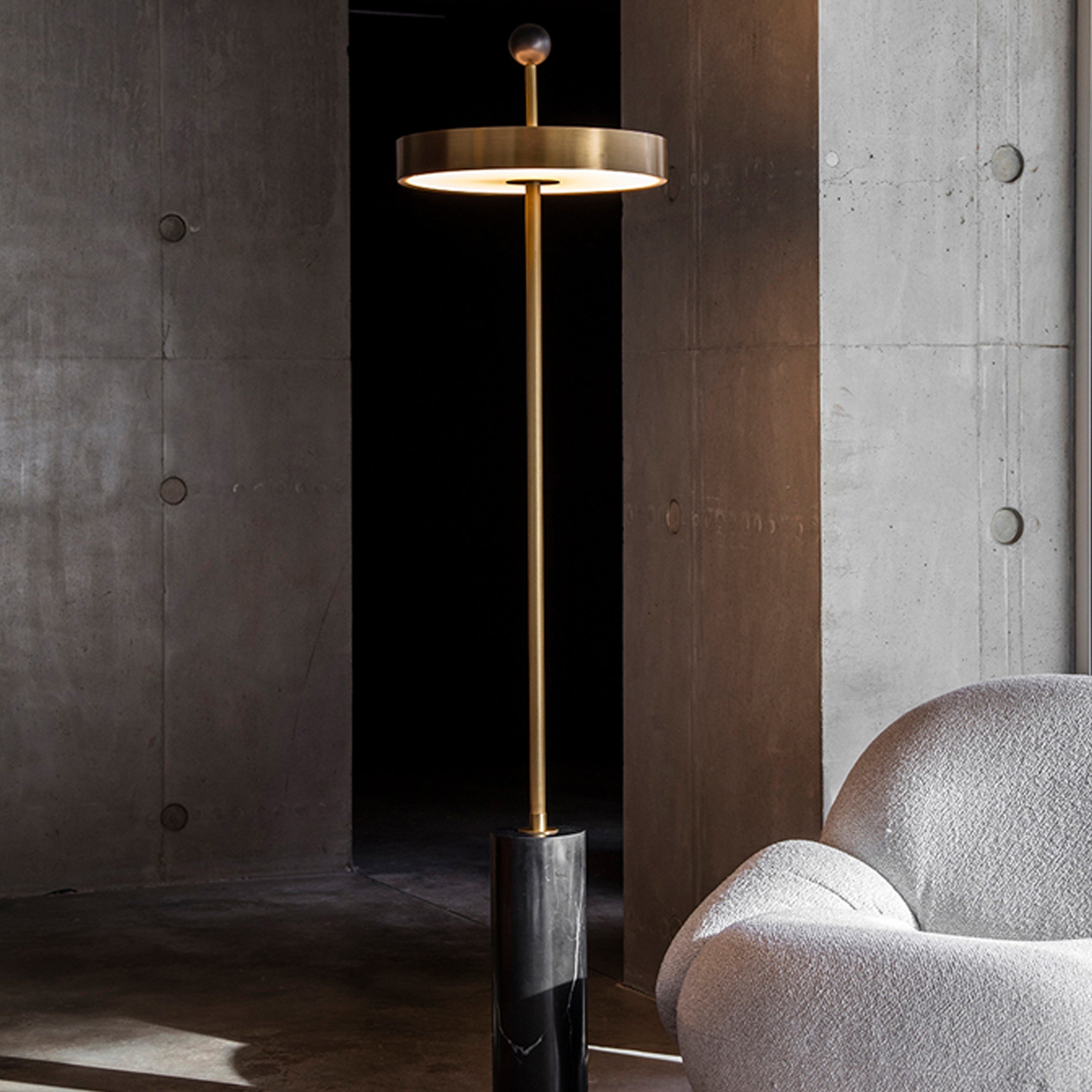 Disc and Ball Floor Lamp