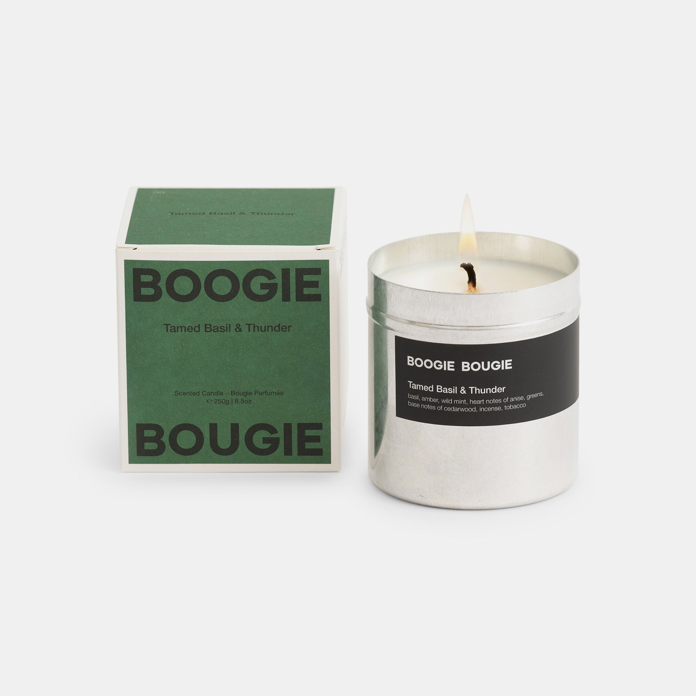 Scented Candle - Tamed Basil & Thunder