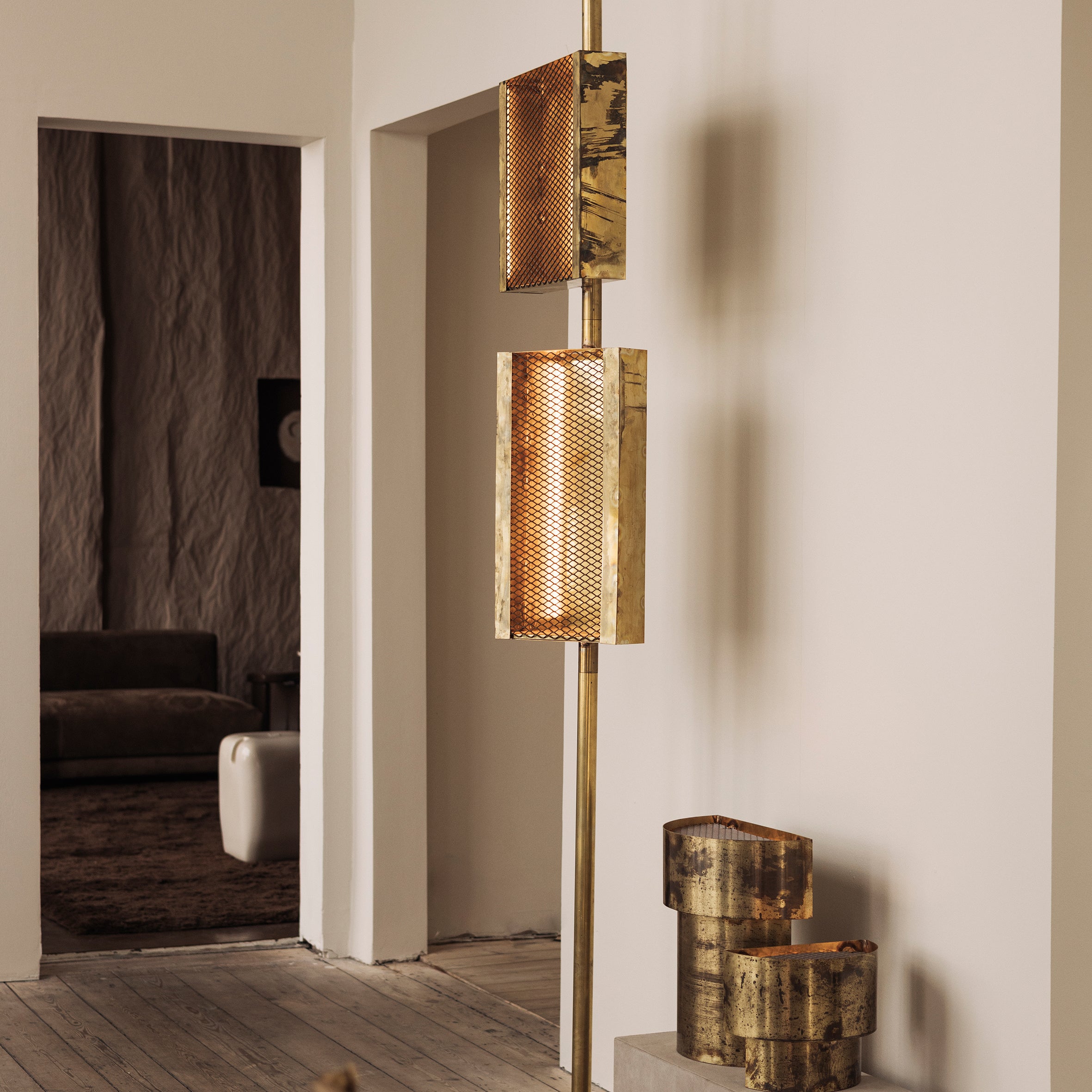 Poledancers Floor to Ceiling Lamp - Monologue London