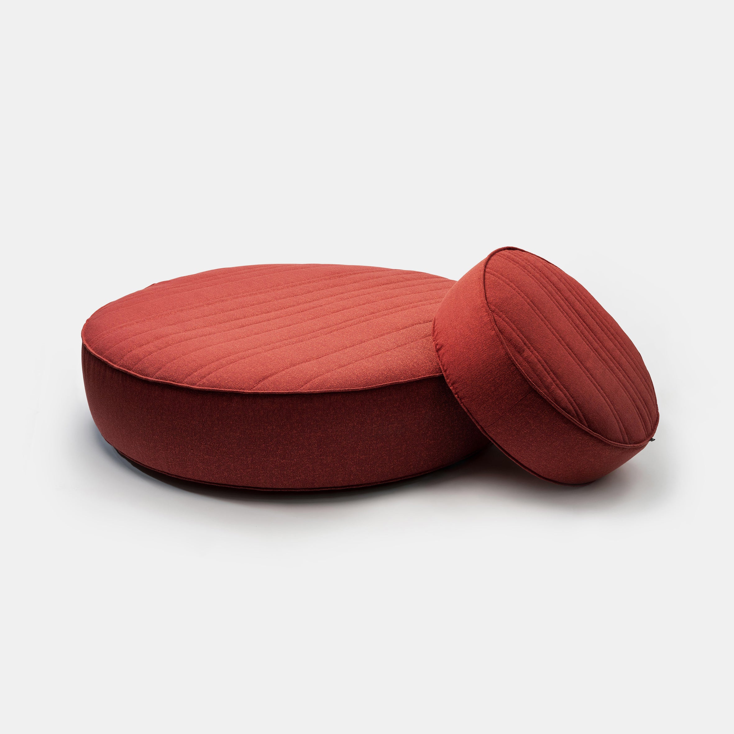 Stack Round Pouf with Cushion