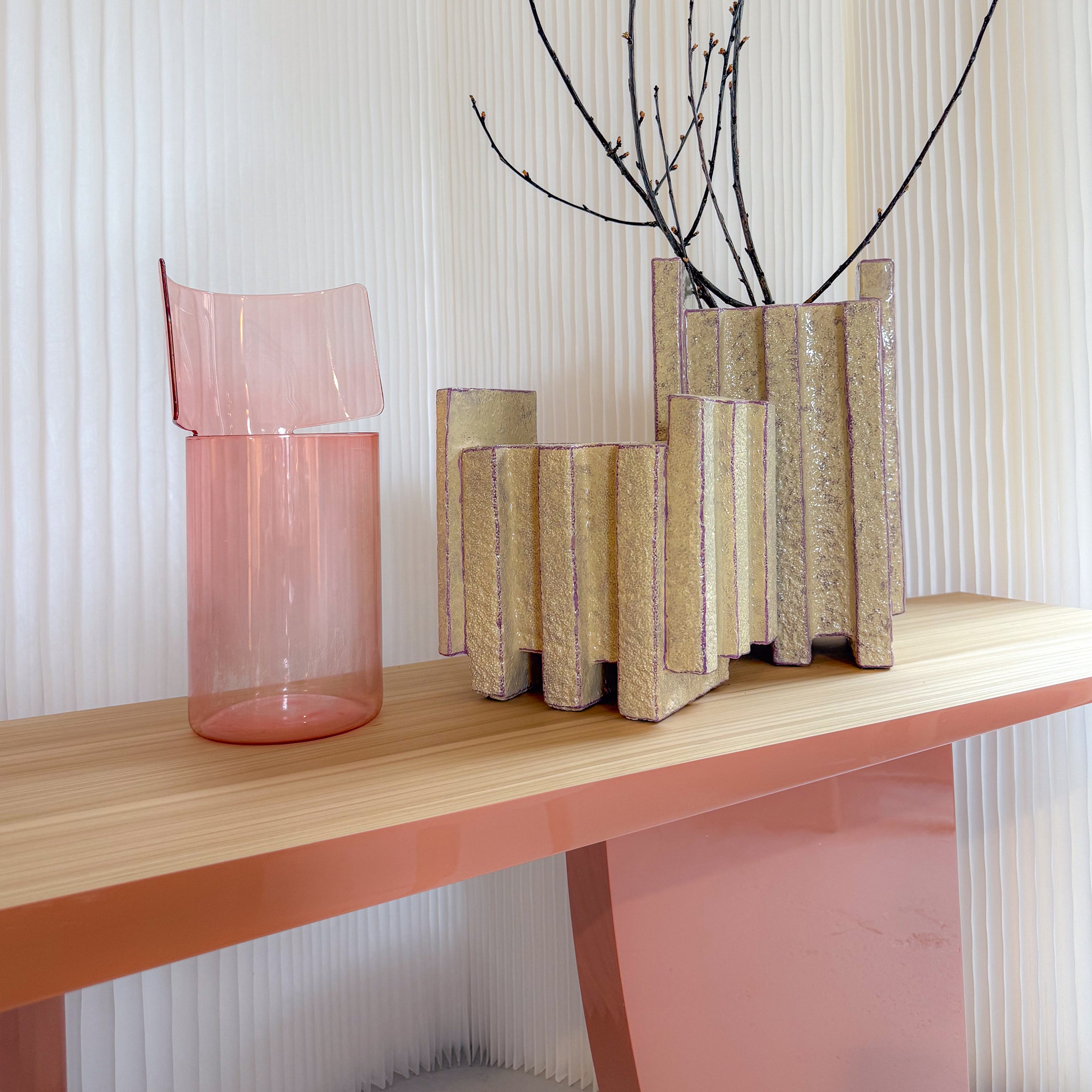 Riflessi Vase - Tall, Rose