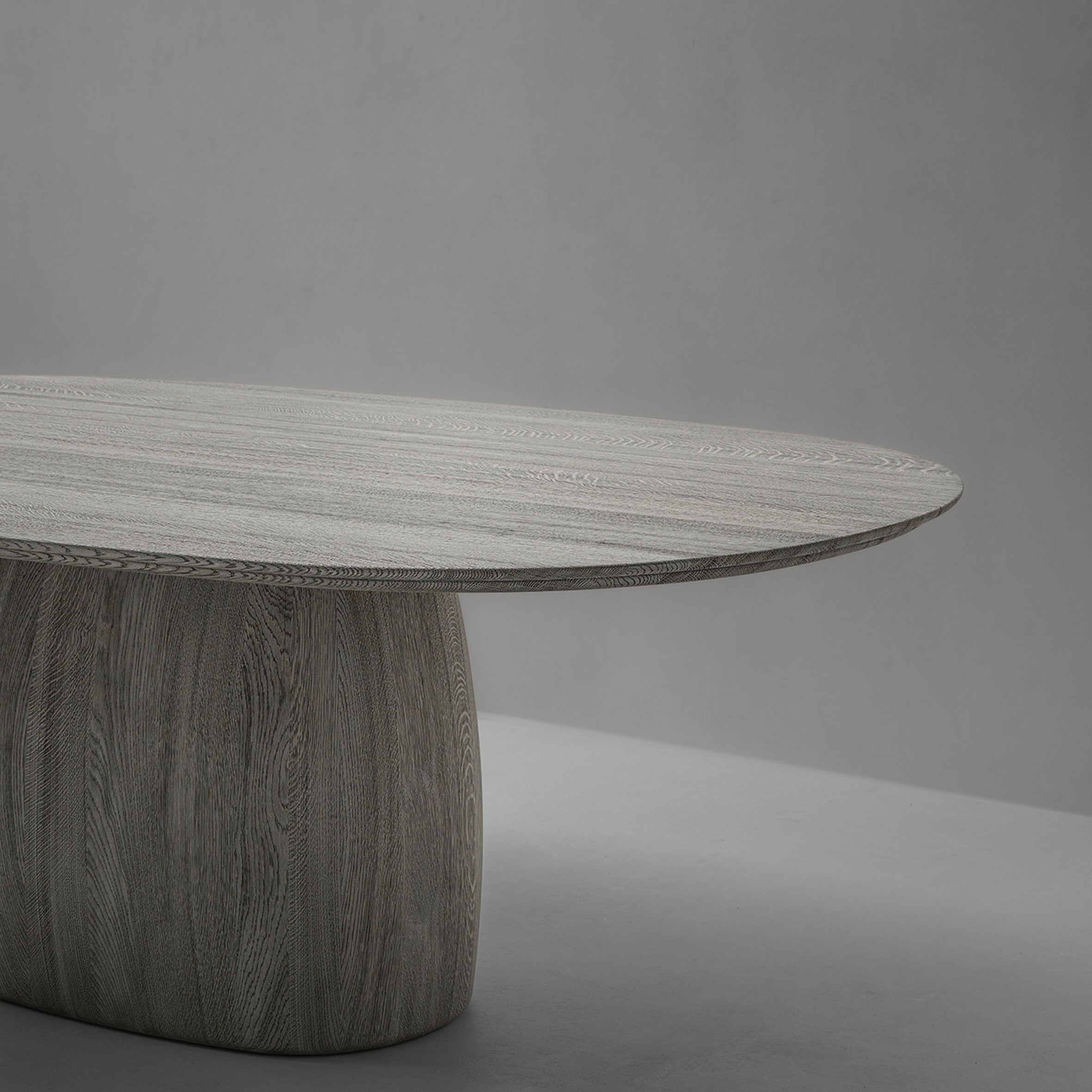 Barrel Semi-Oval Dining Table
