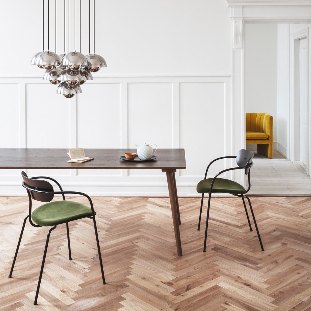 Pavilion Chair With Armrests AV4 - Black Lacquered Oak - Monologue London