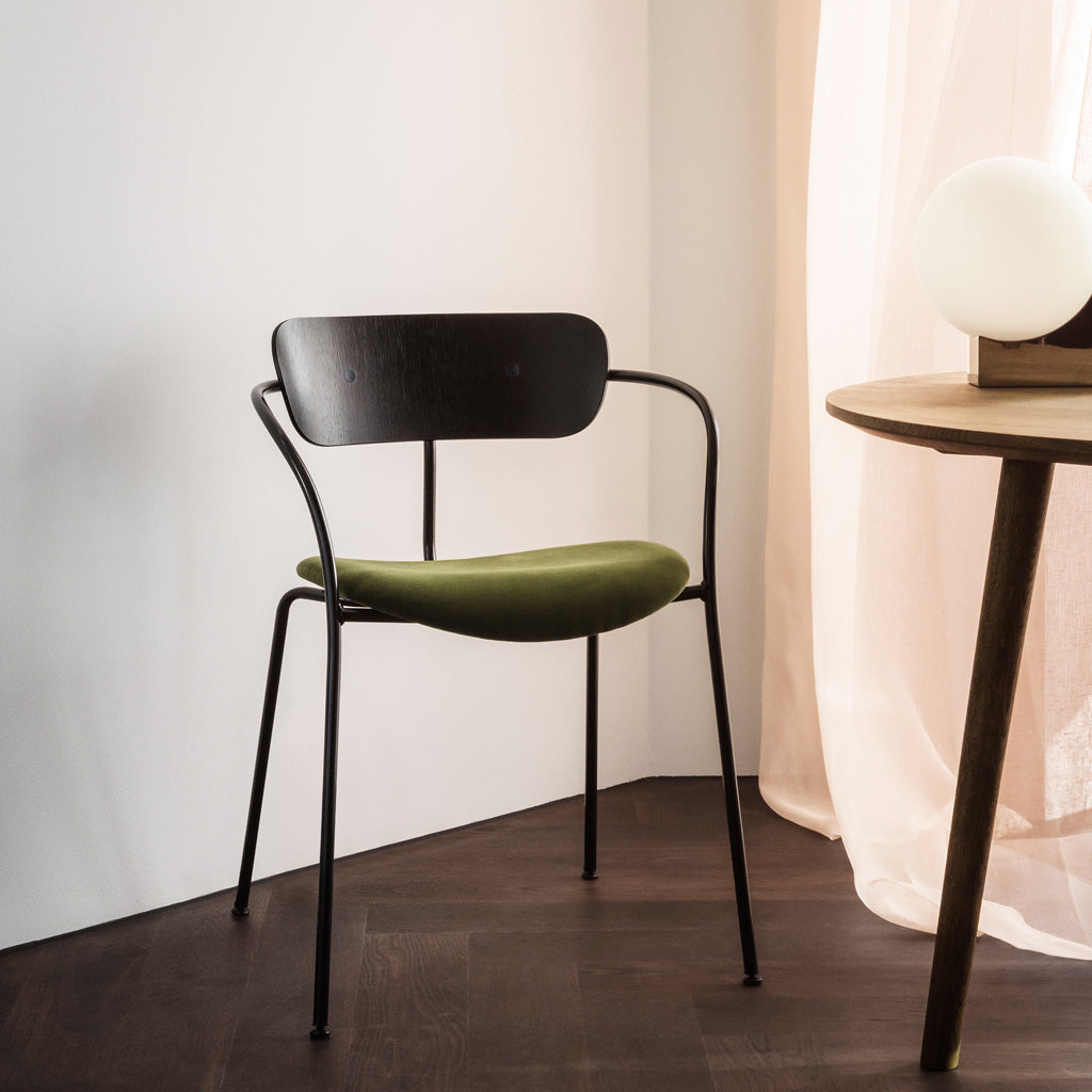 Pavilion Chair With Armrests AV4 - Black Lacquered Oak - Monologue London