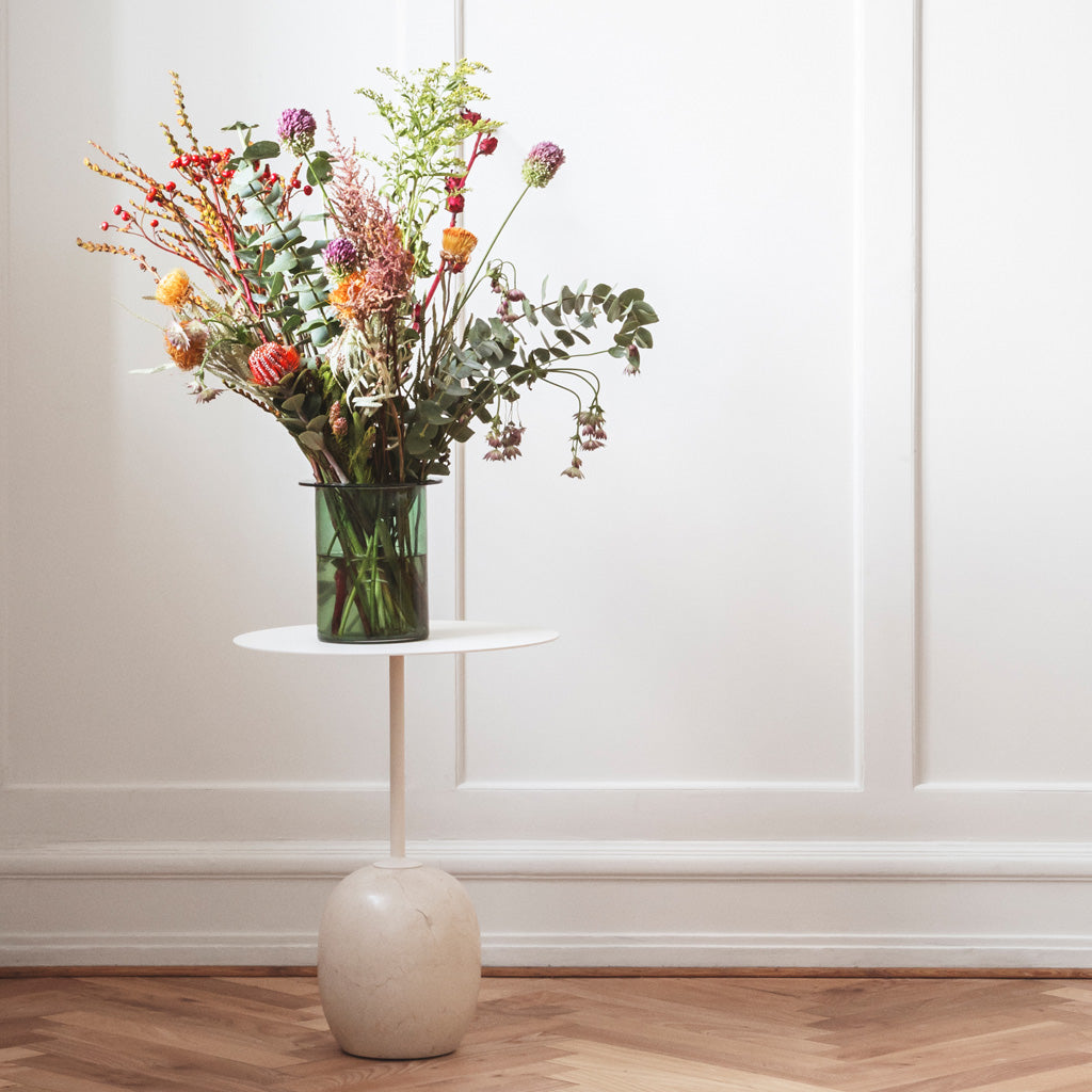 Lato Side Tables - Crema Diva marble - Monologue London