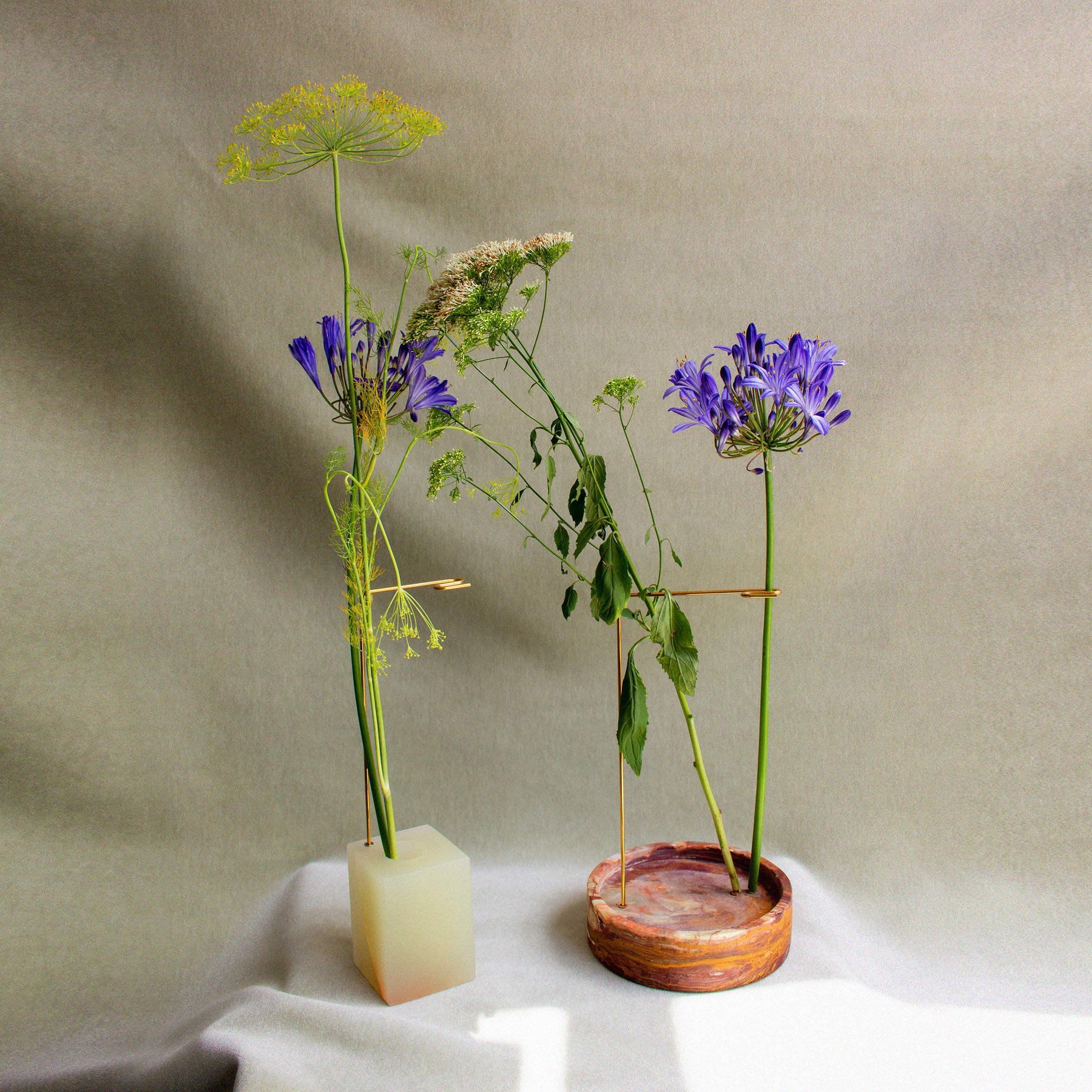 Posture Vase 3 - Green Brown Onyx