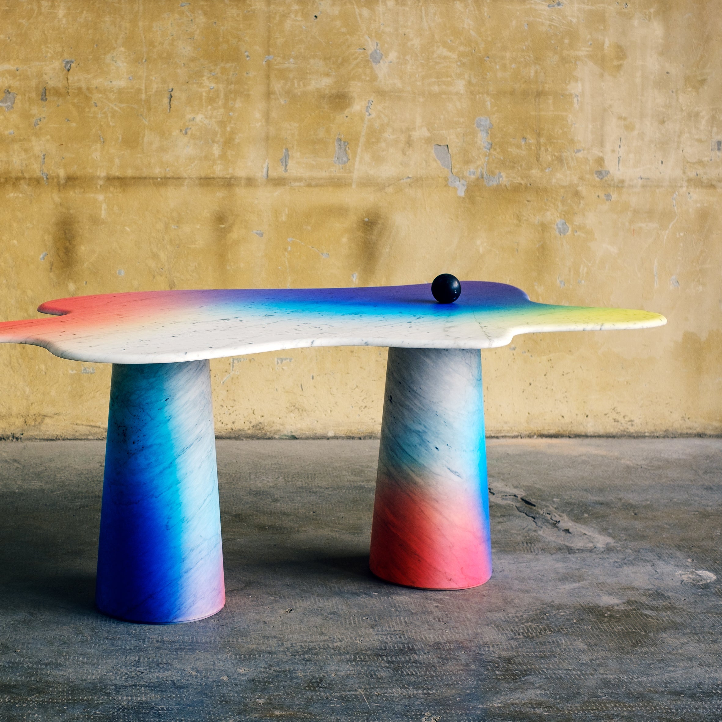 Ondamarmo XL Table - Carrara + Varnish - Monologue London