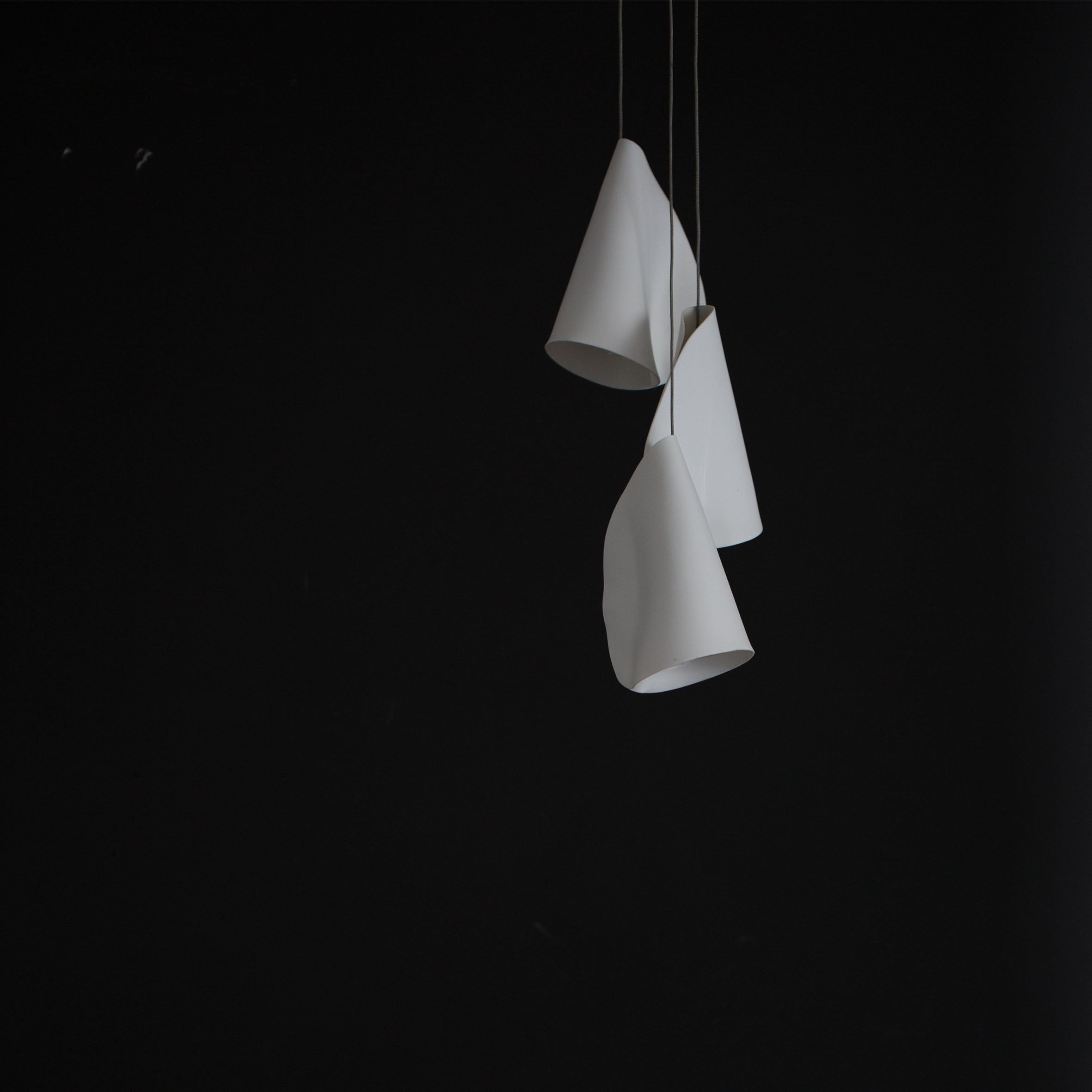 21 Single White Porcelain Pendant