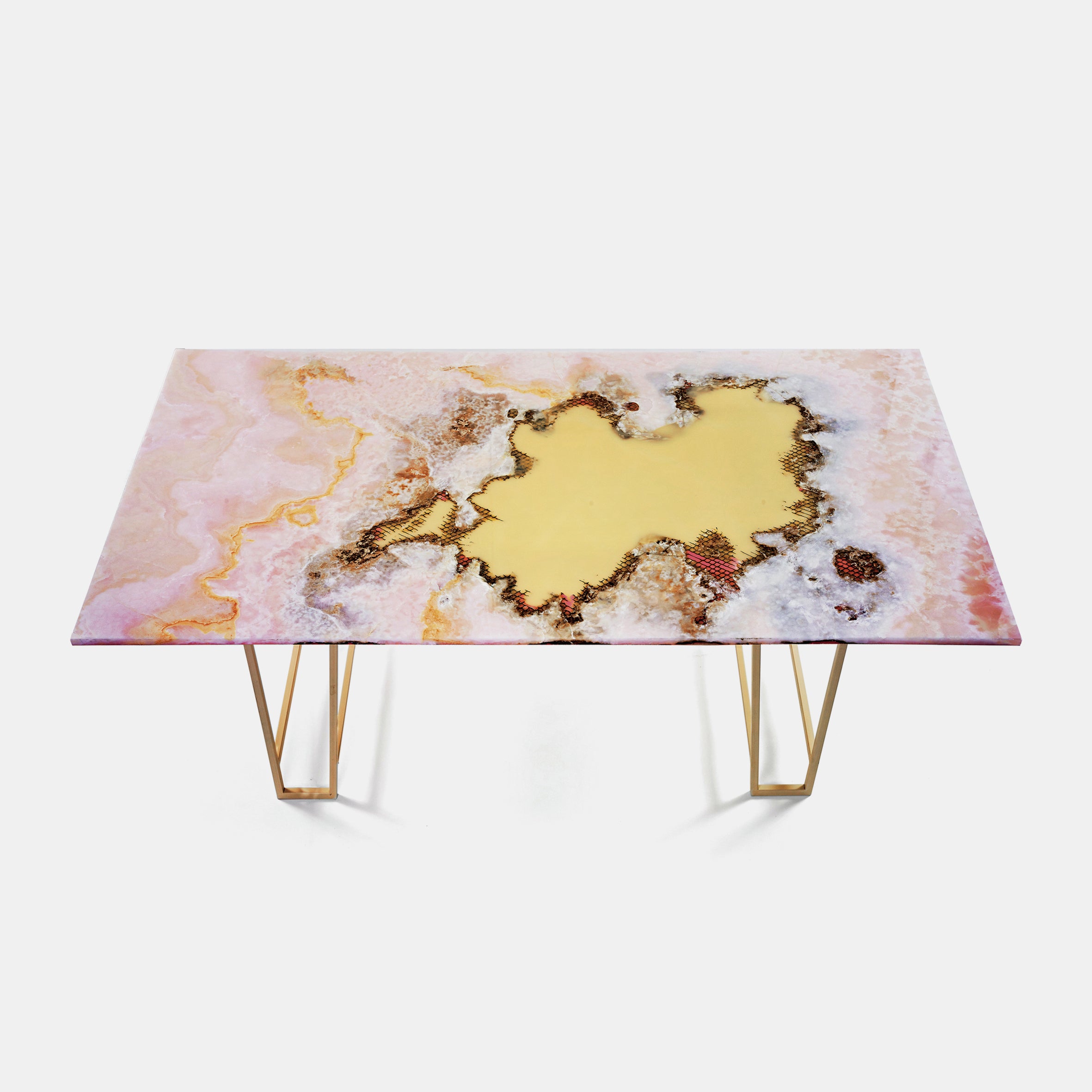 Canyon Dining Table - Pink Onyx