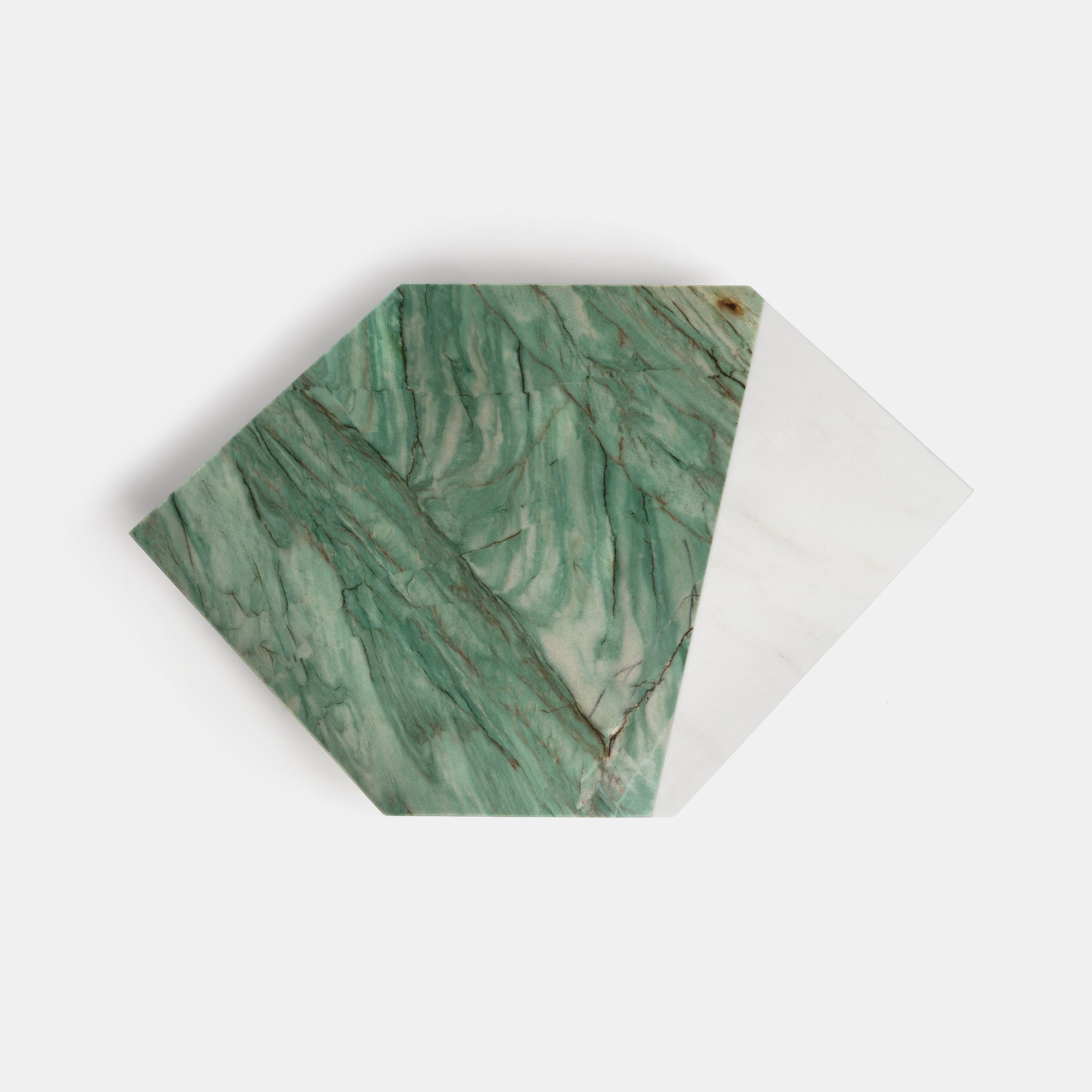 Origami Marble Table - Verde Acquamarina