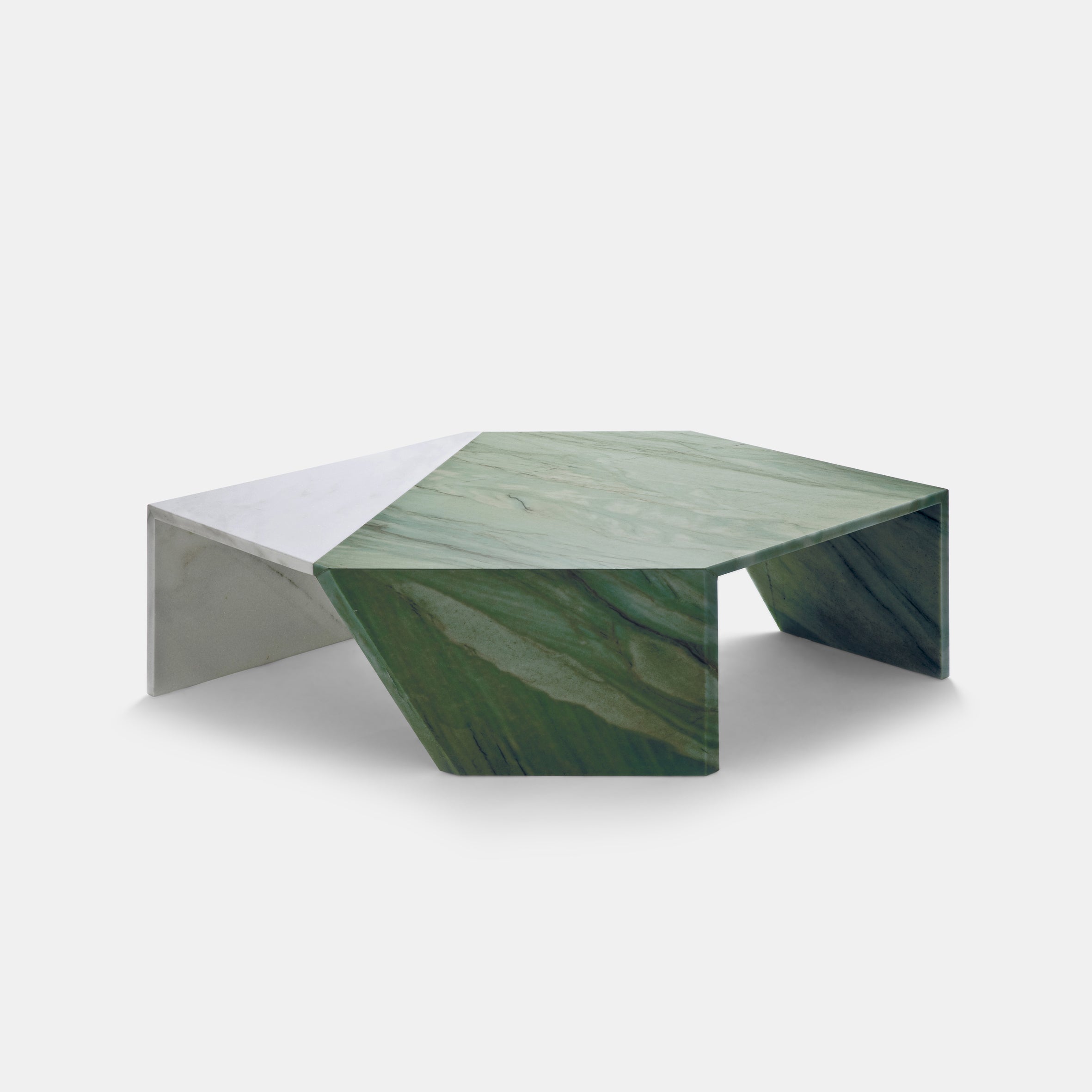 Origami Marble Table - Verde Acquamarina