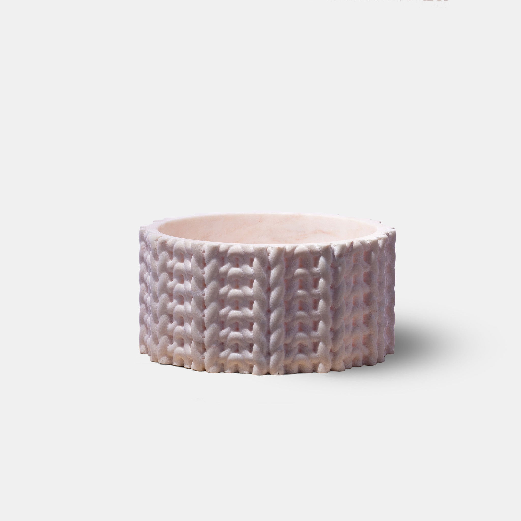 Tricot Vase - Short, Pink Marble - Monologue London