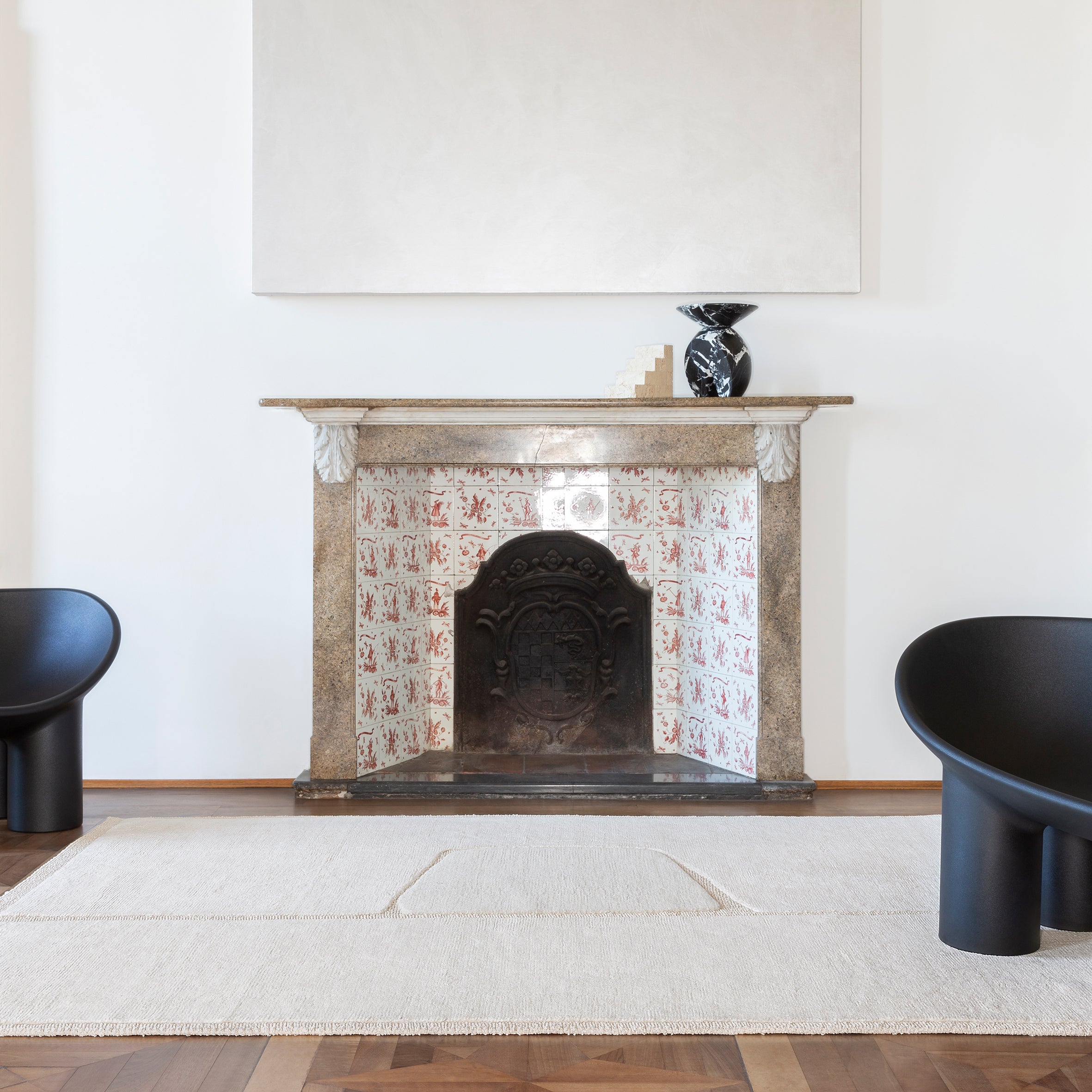 Cut Out Monocromo Rug - Linen