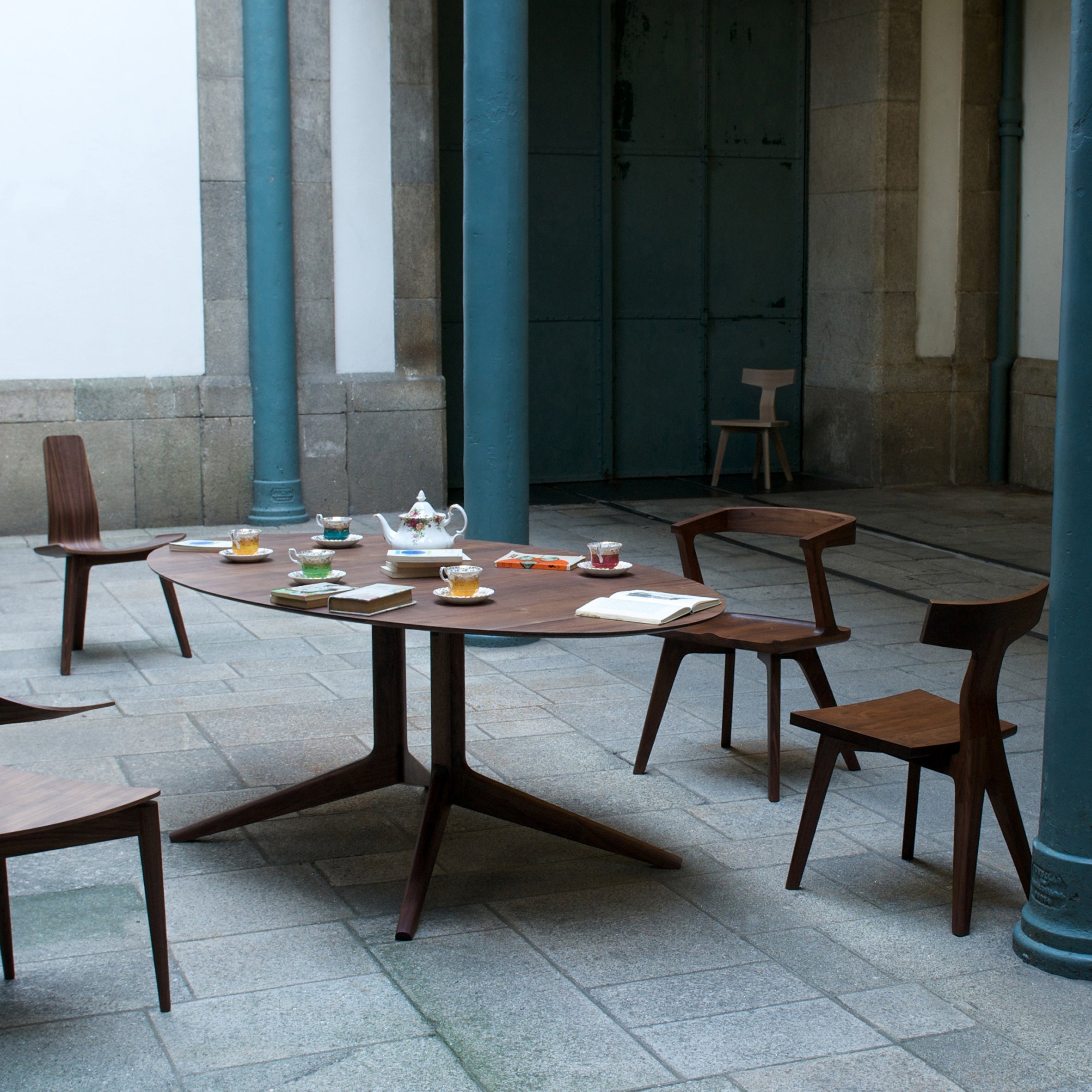 Light Oval Dining Table