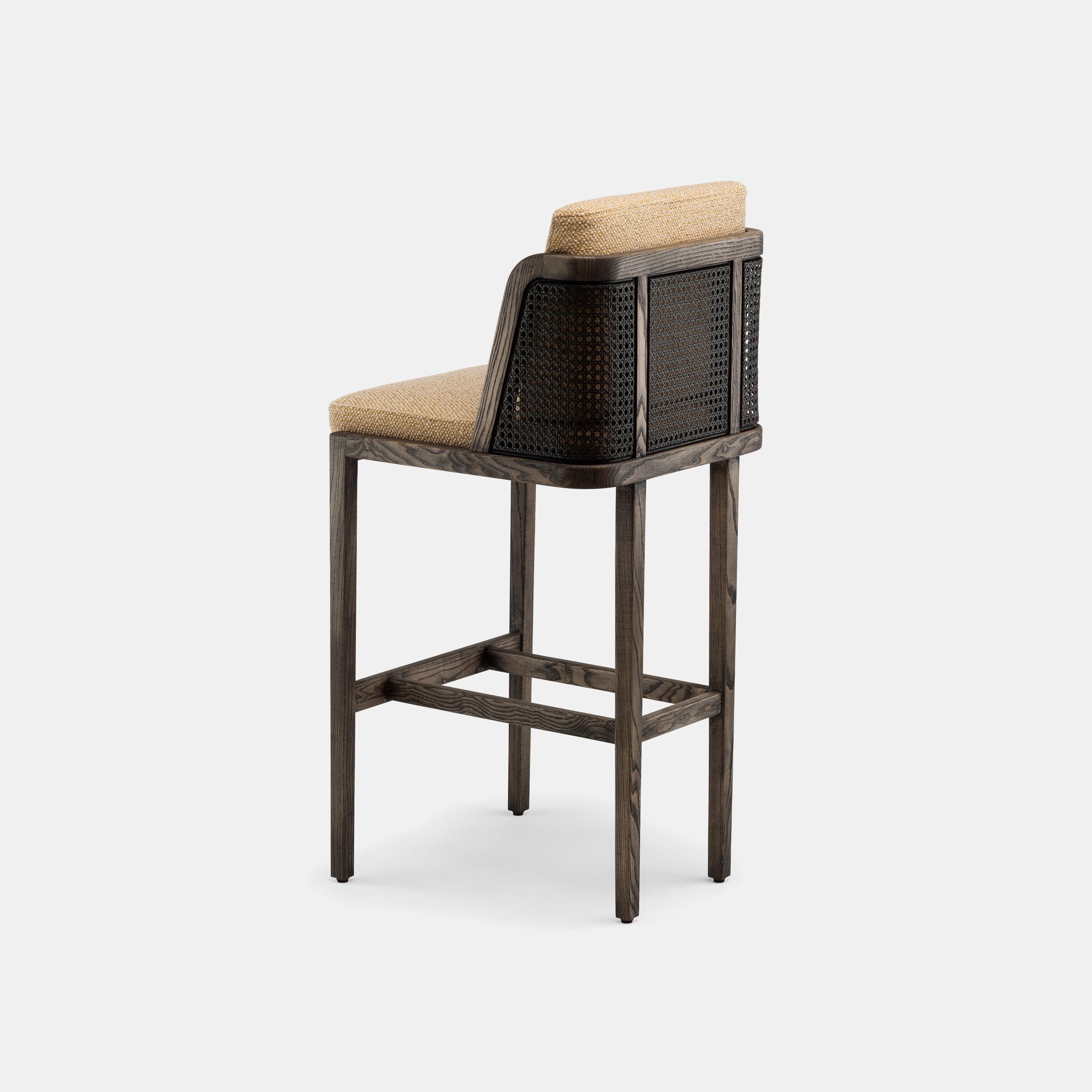 Throne Bar Stool w/Rattan