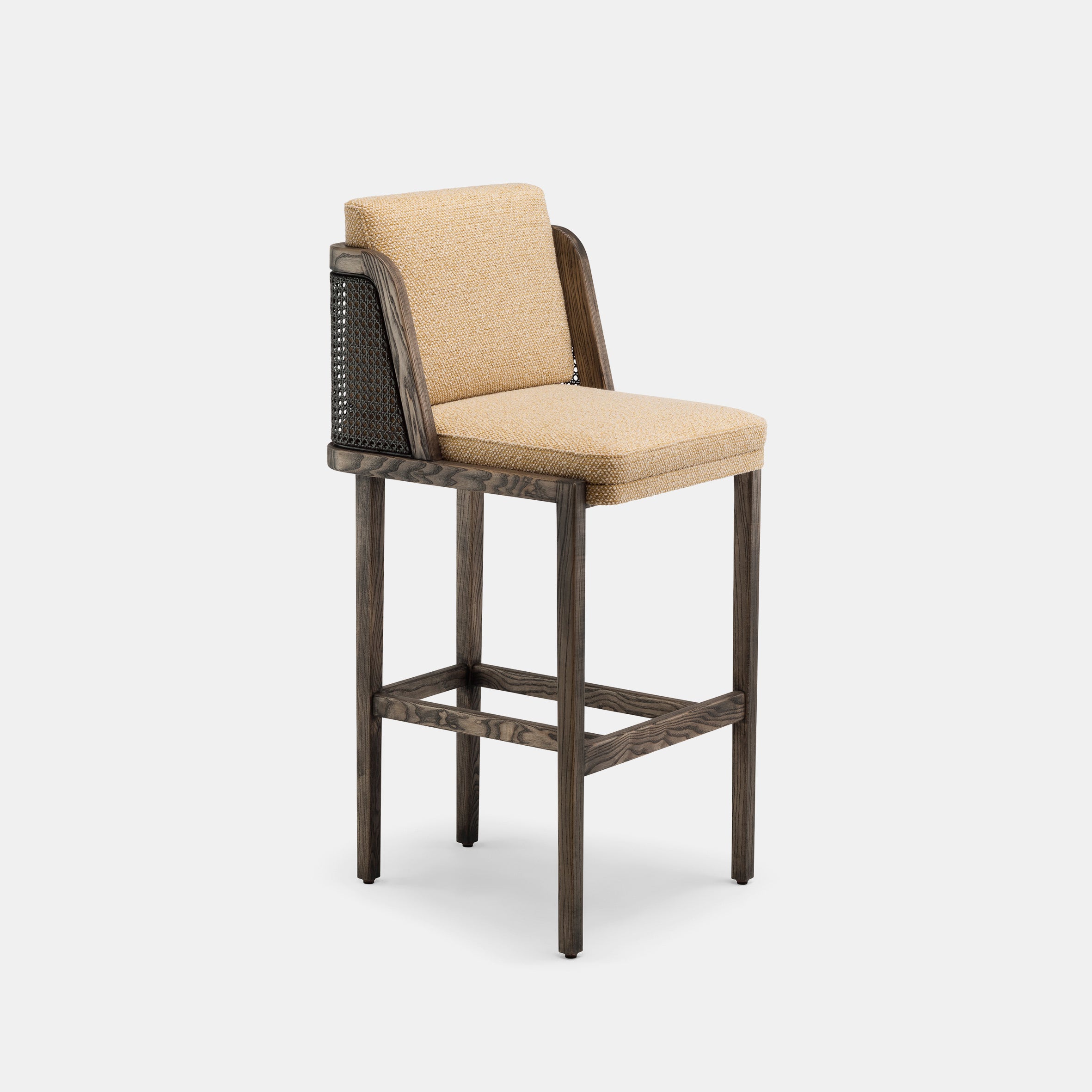 Throne Bar Stool w/Rattan