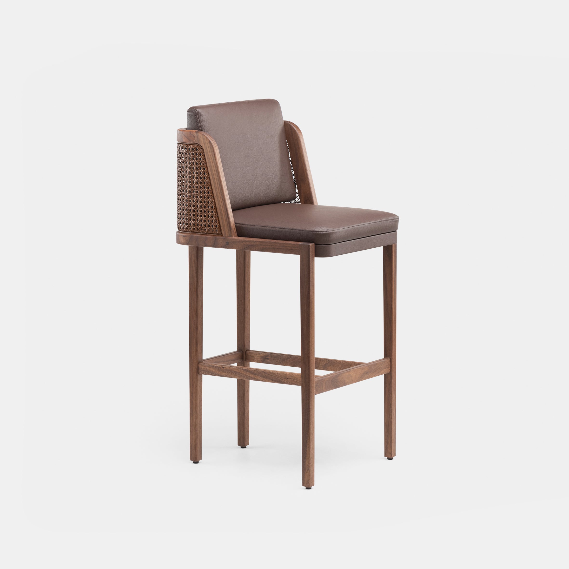 Throne Bar Stool w/Rattan