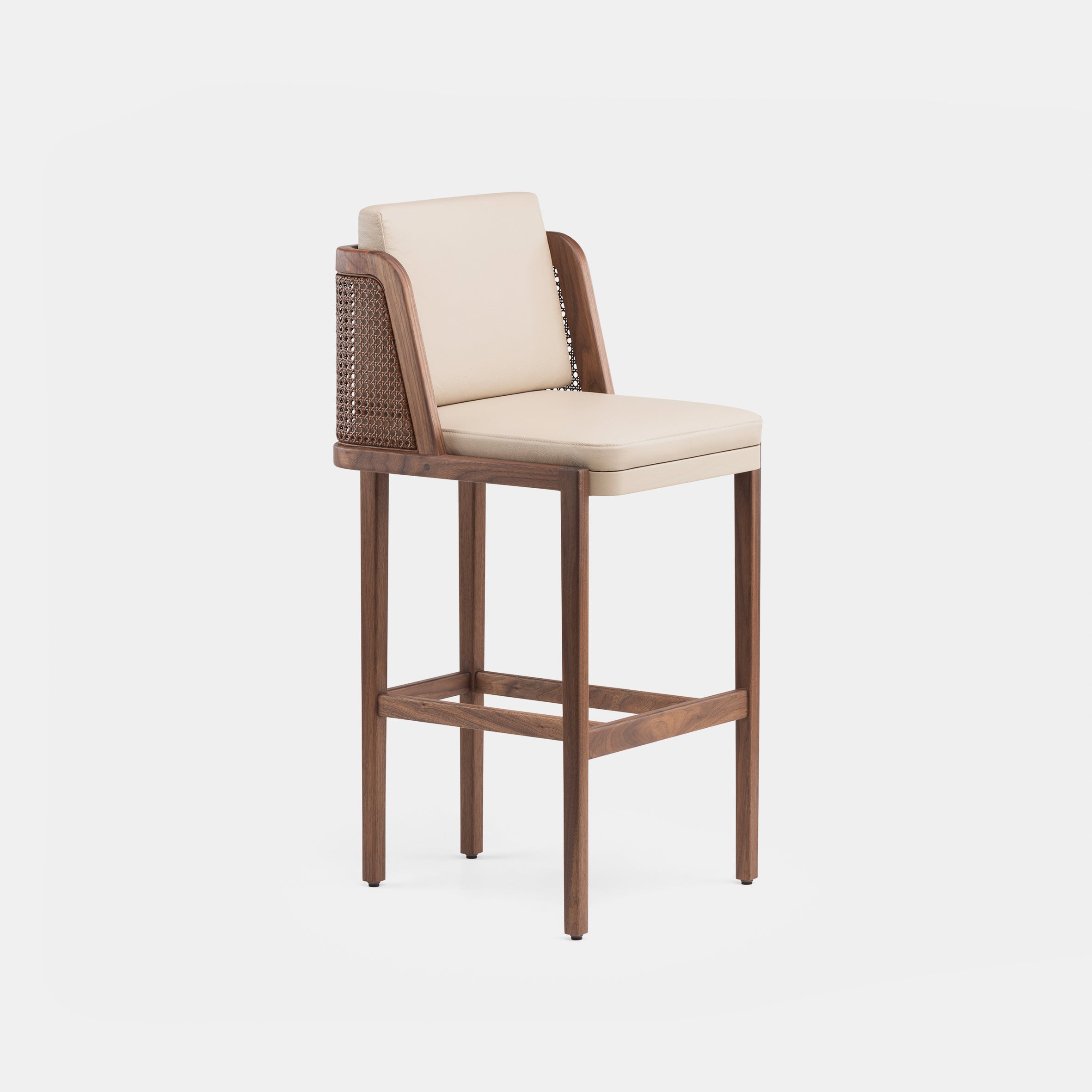 Throne Bar Stool w/Rattan