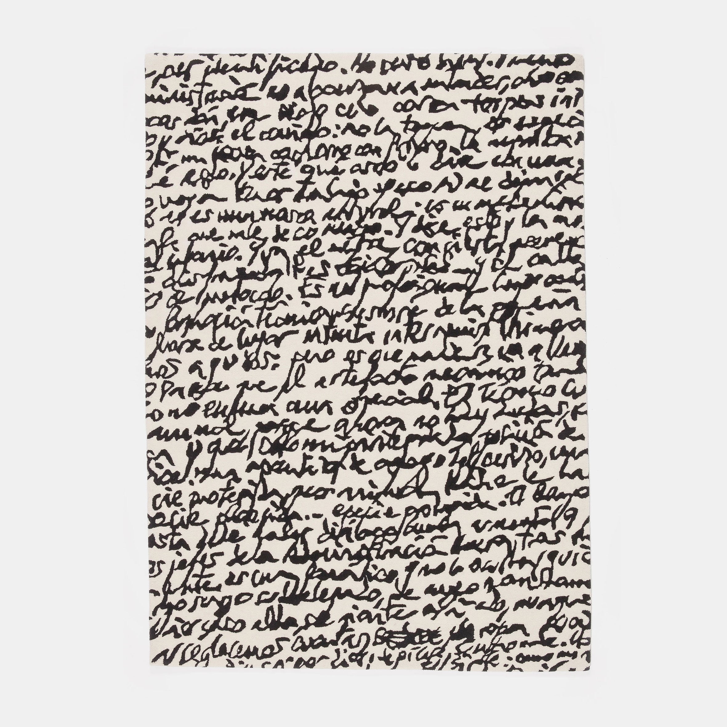 Black on White Rug - Manuscrit