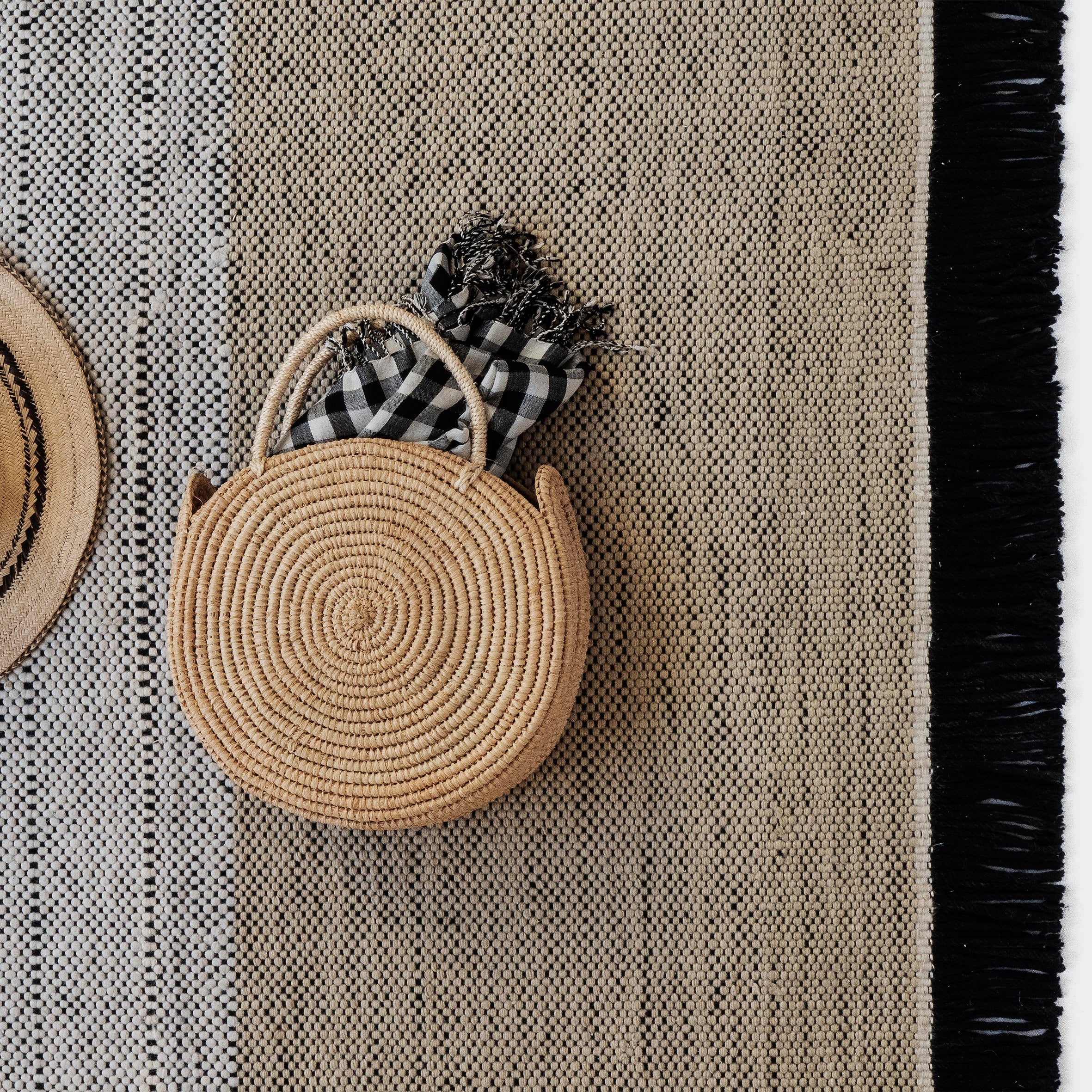Tres Stripes Outdoor Rug - Black - Monologue London