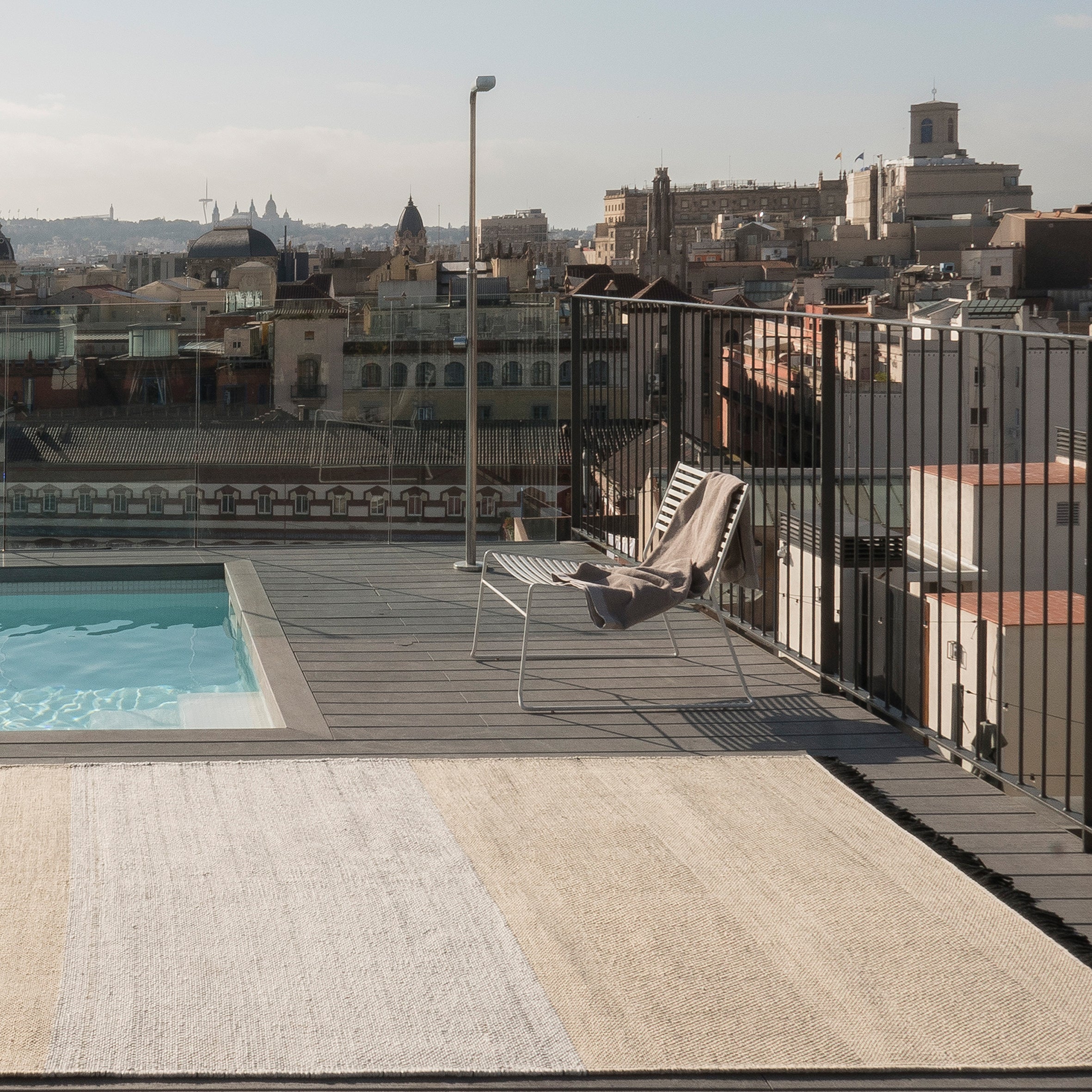 Tres Stripes Outdoor Rug - Black - Monologue London
