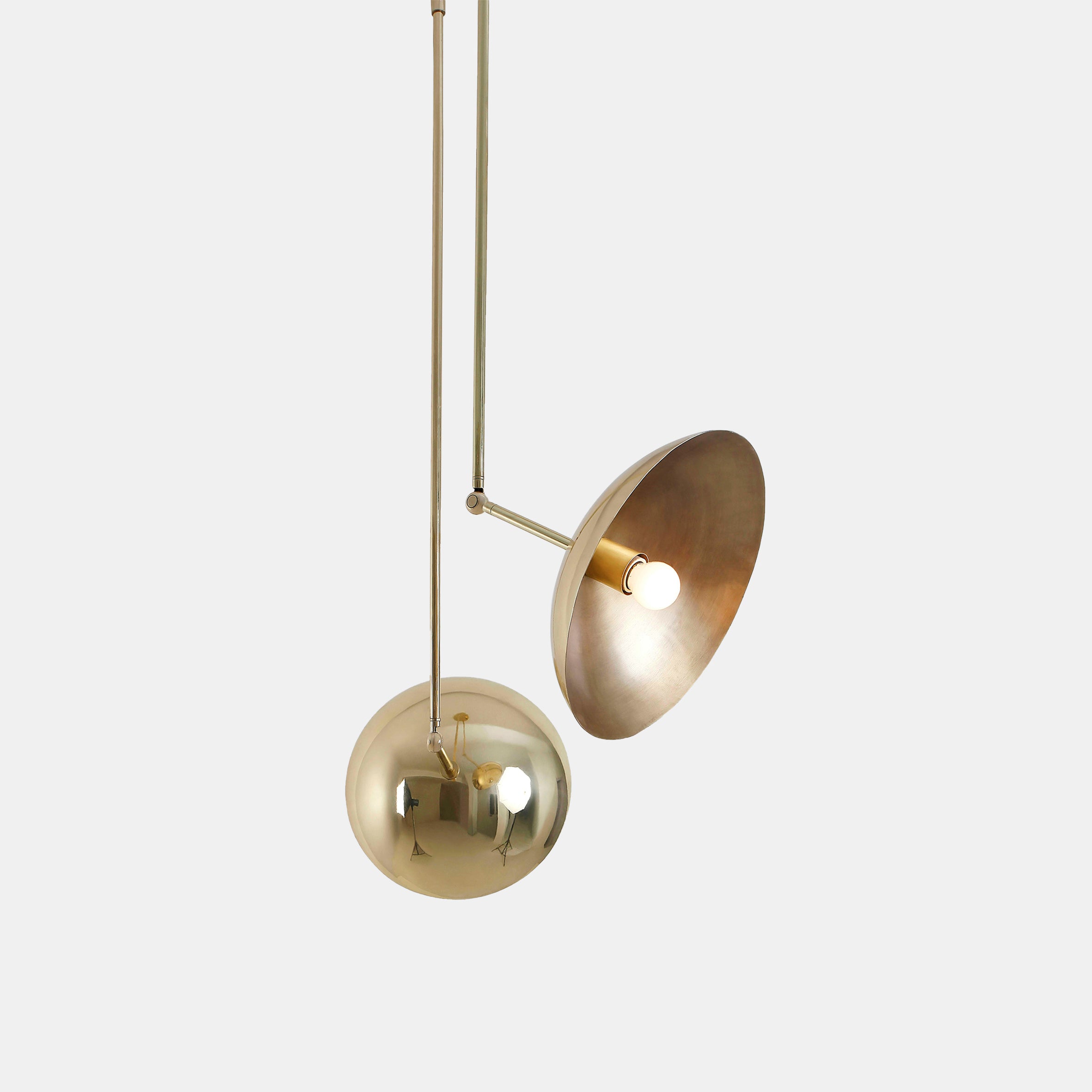 Tango Pendant - Brass Dome