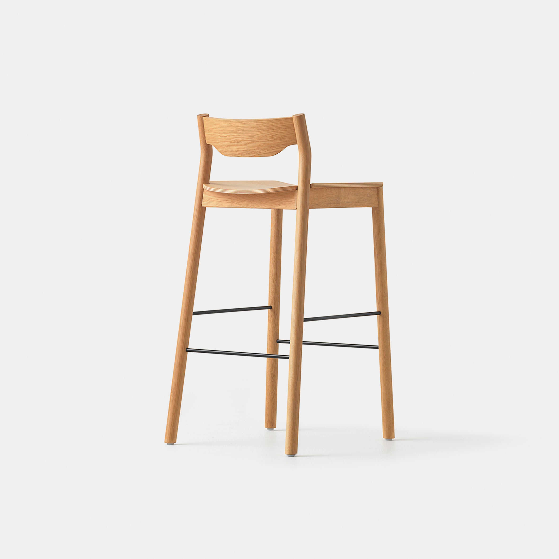 Tangerine Bar Stool with Back