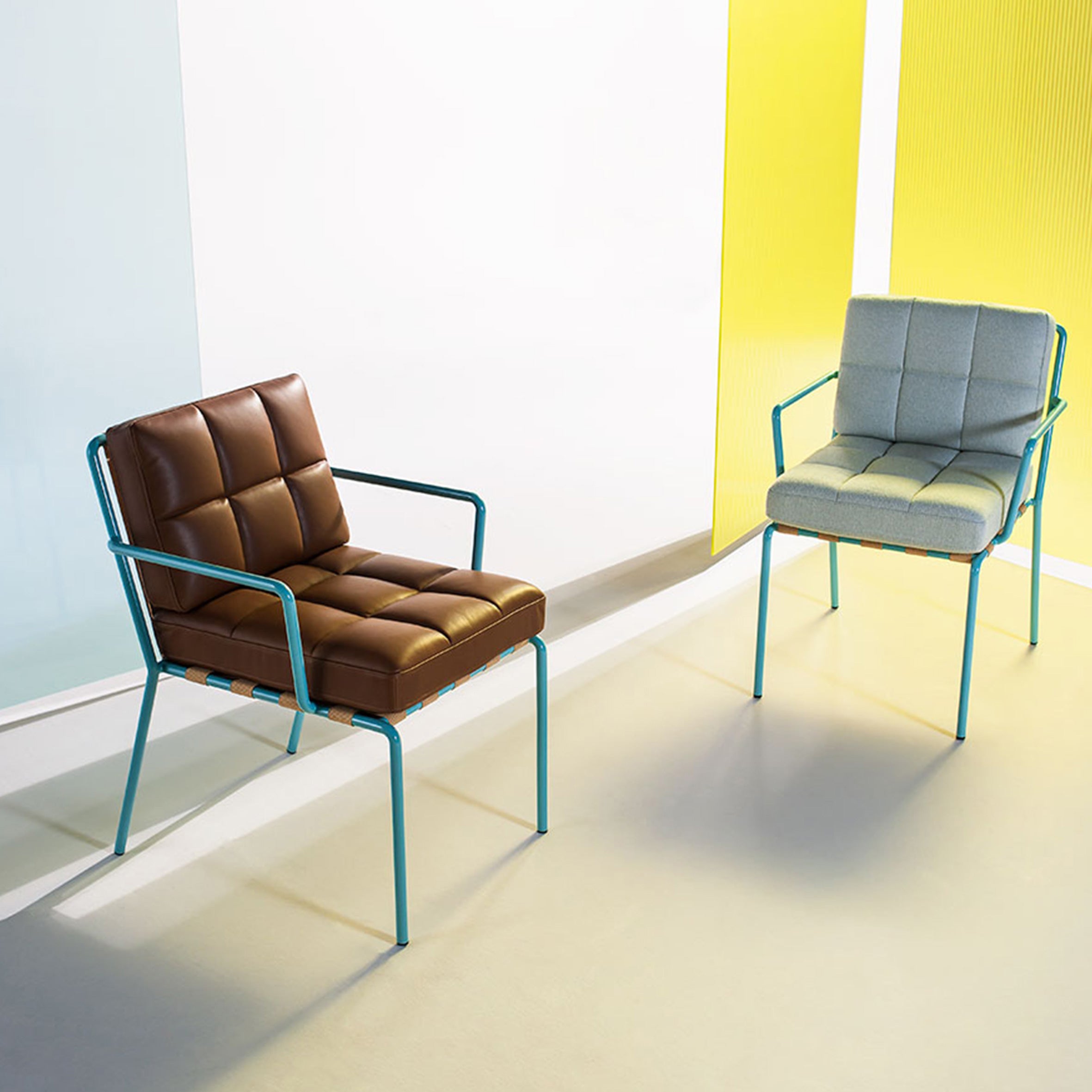 Memory Lane Chair - Brown leather, Set of 2 - Monologue London