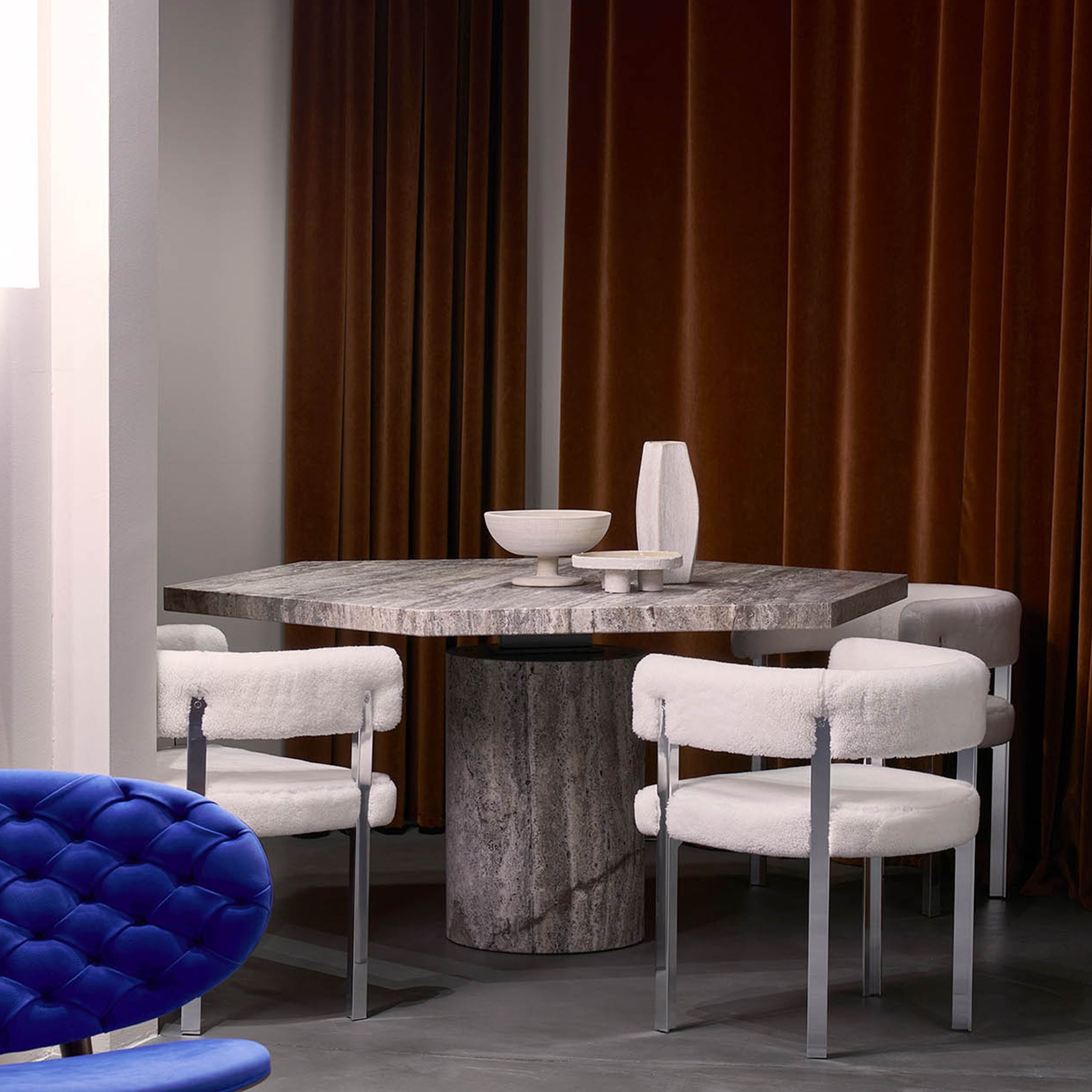 Jupiter Dining Table - Travertine Edition