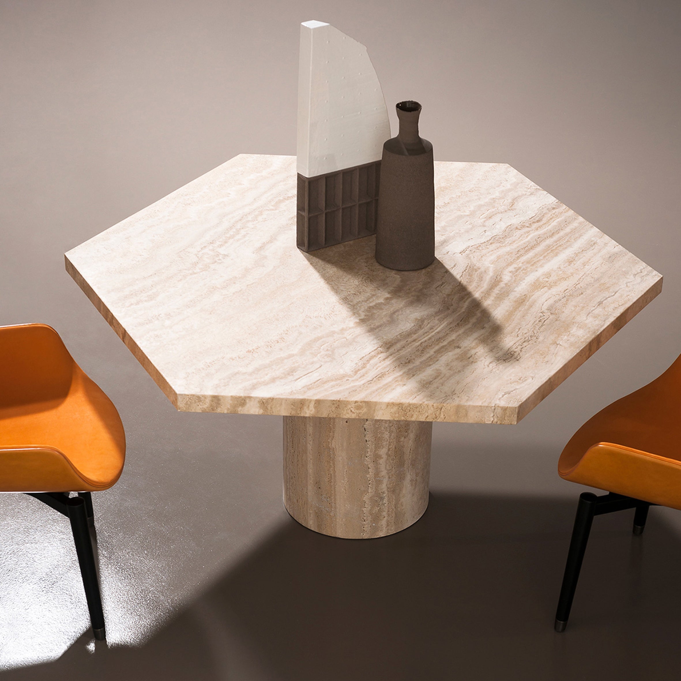 Jupiter Dining Table - Travertine Edition