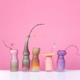 Fungus Vase - Wide, Pink & Black