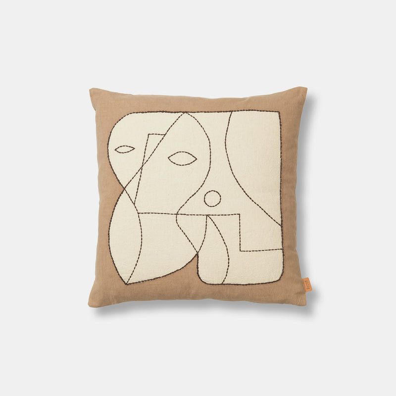 Figure Cushion - Taupe