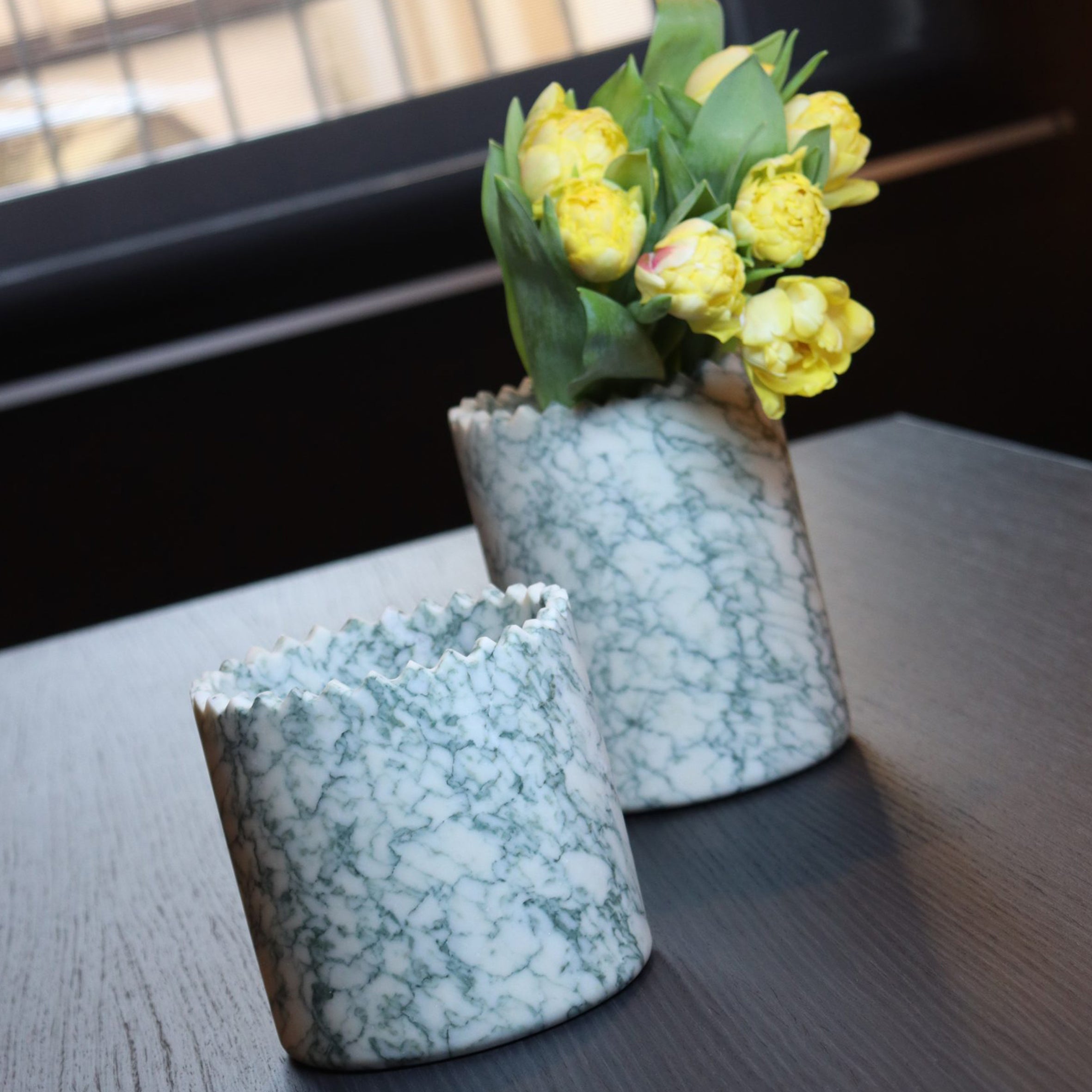 Triangoli Vase L - Vert d'Estours