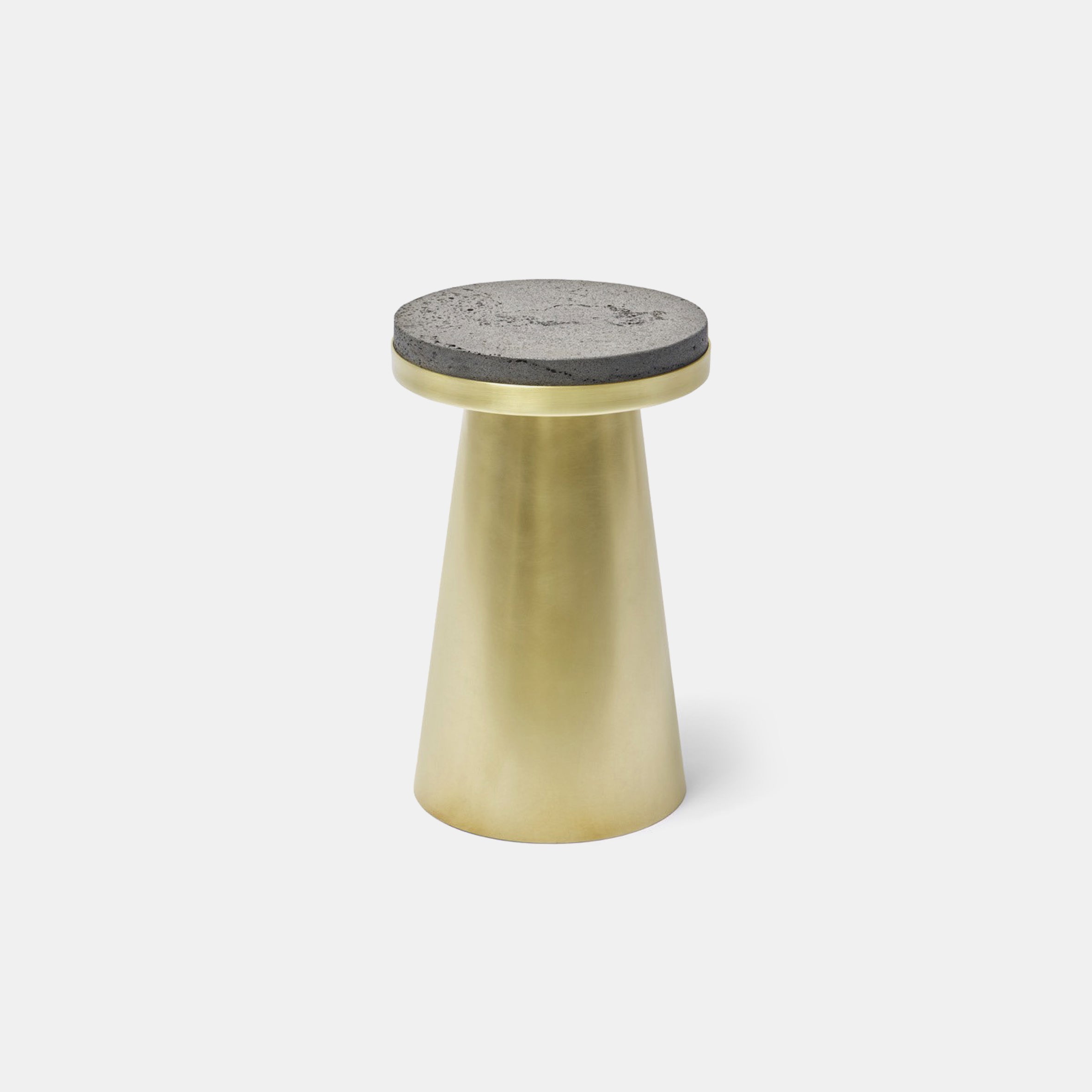 Material Container Stool - Brass