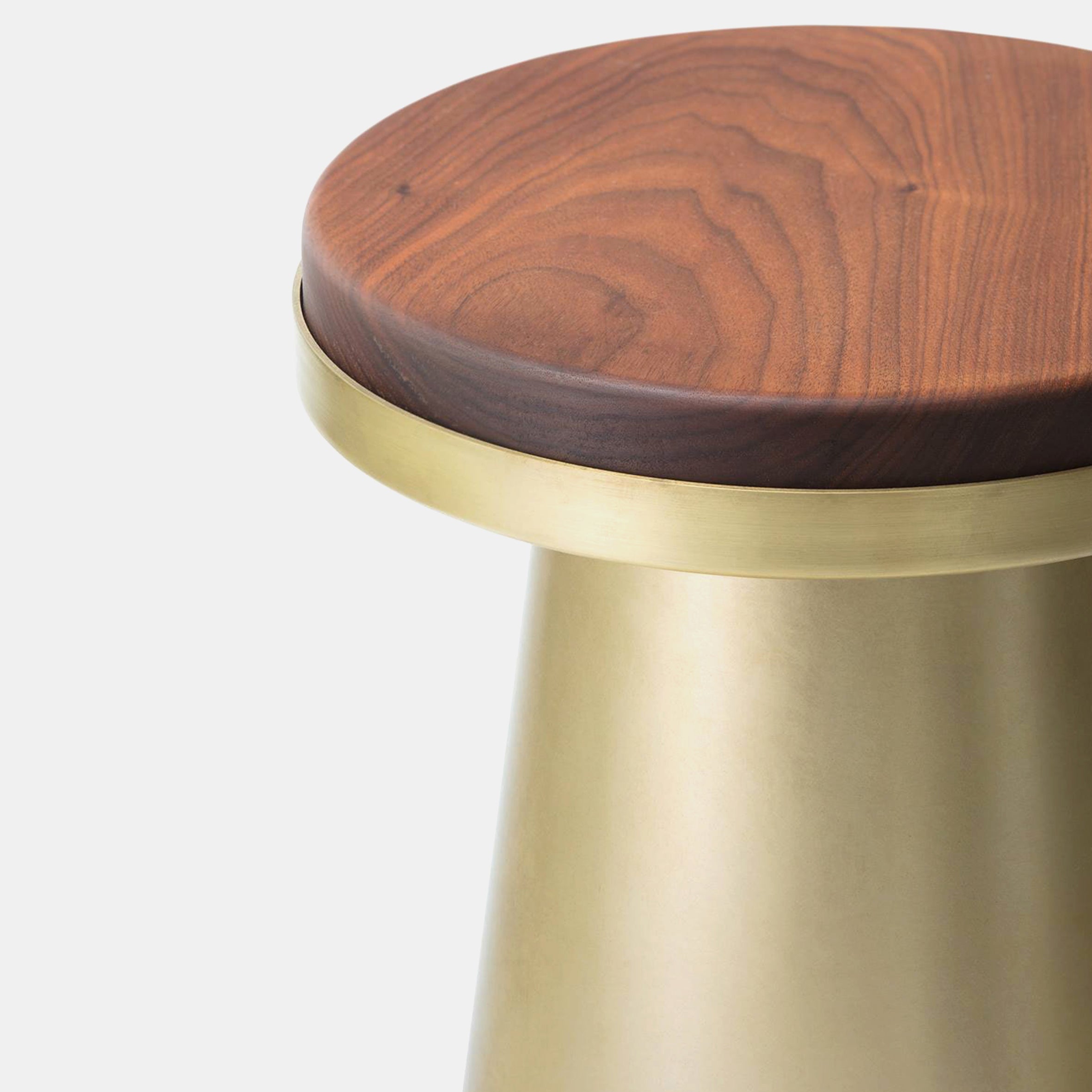 Material Container Stool - Brass