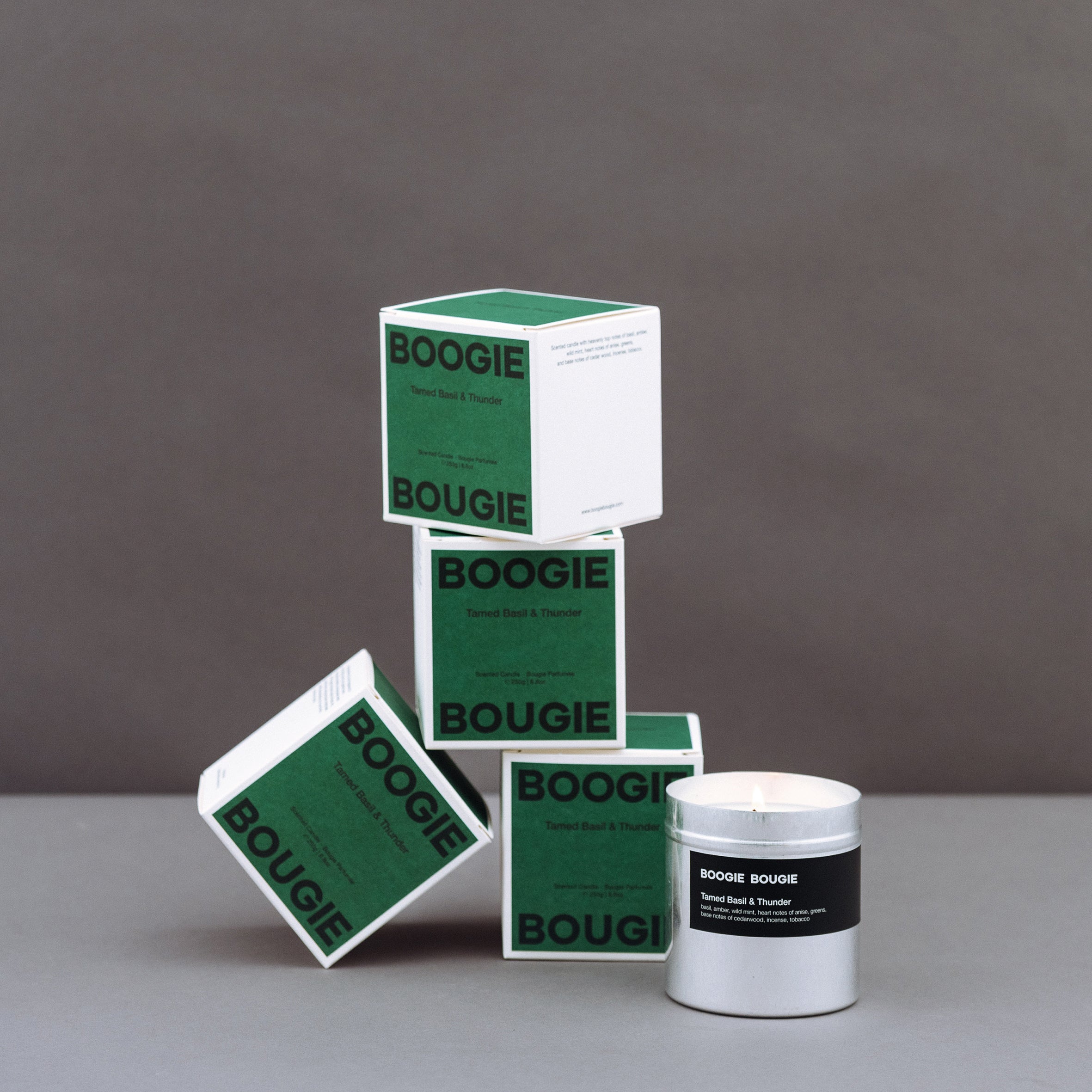 Scented Candle - Tamed Basil & Thunder