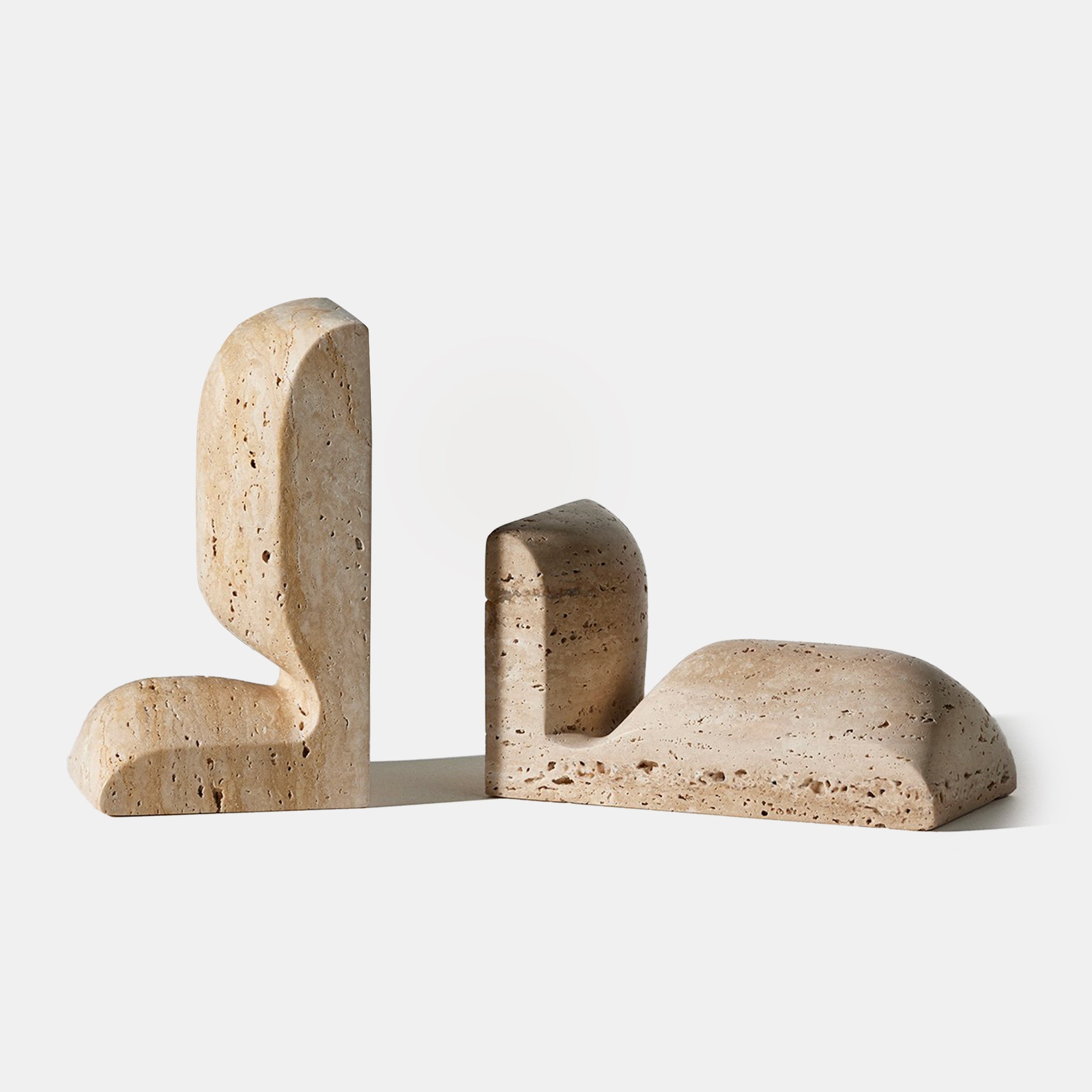 SLO Bookends - Roman Travertine