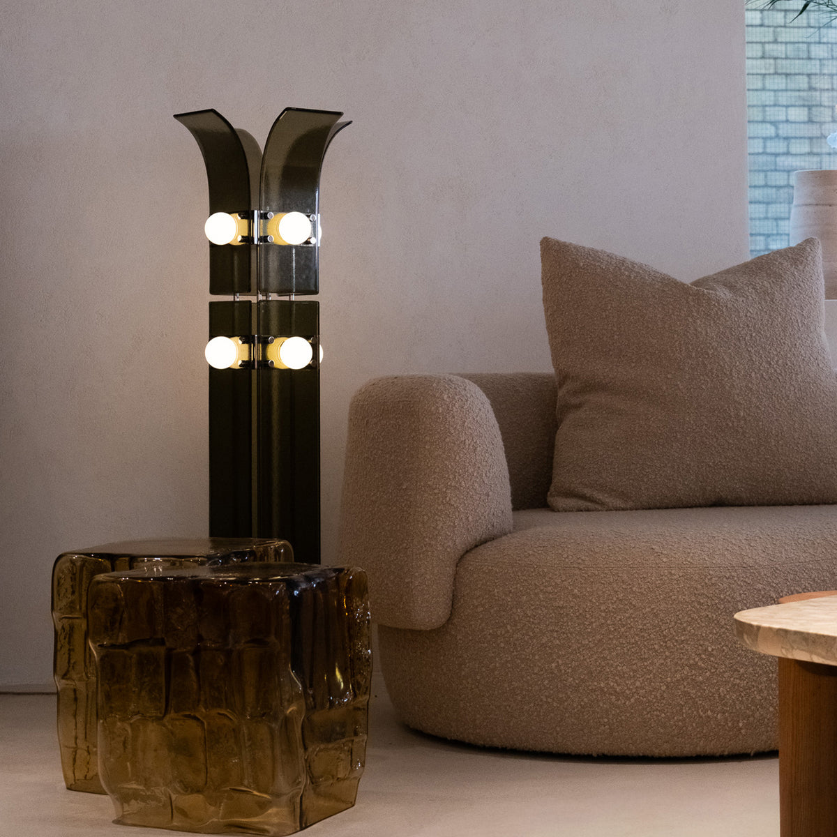 Palm Floor Lamp - Pigeon Grey