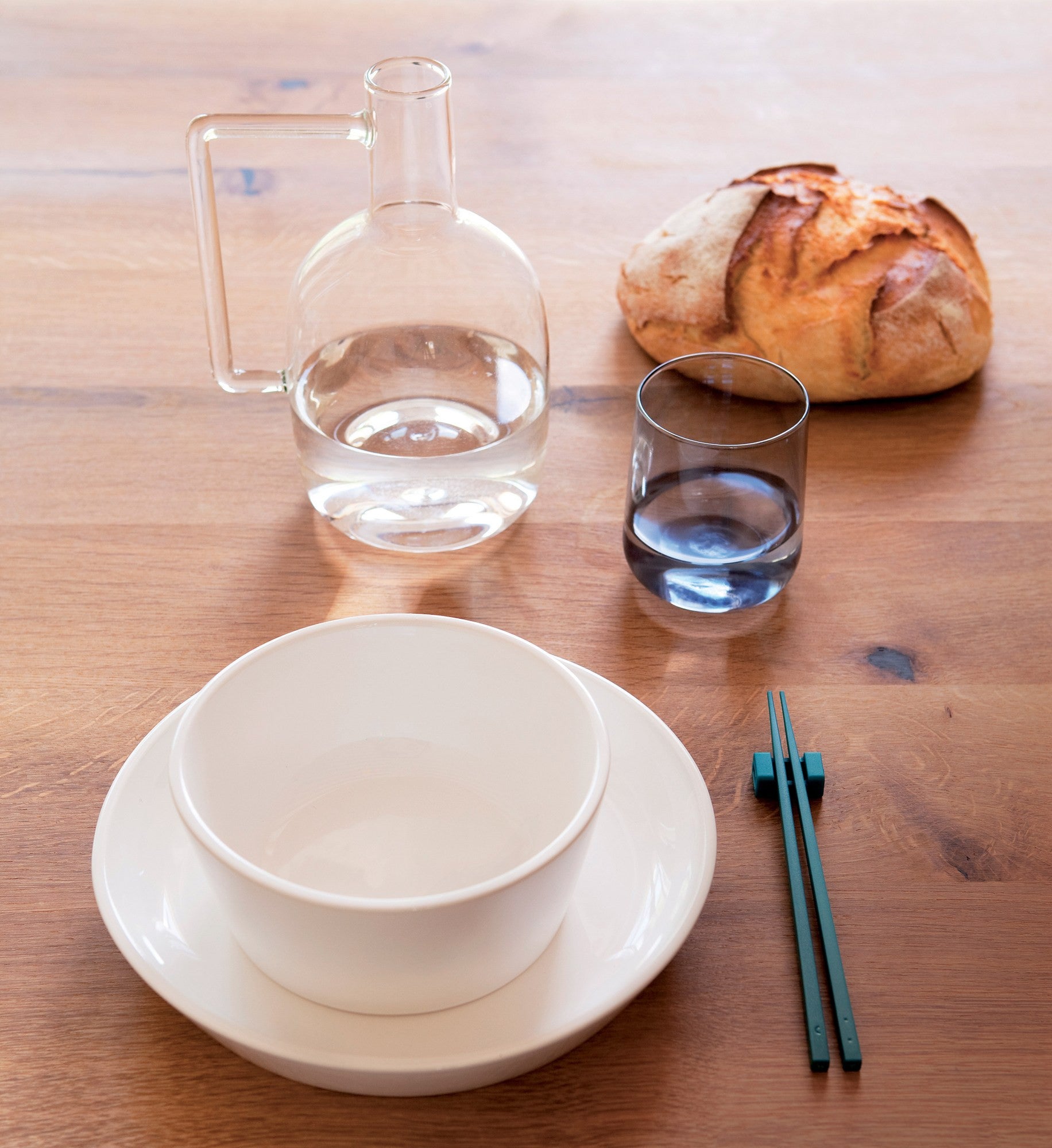 Boccia Small - Clear with marble lid - Monologue London
