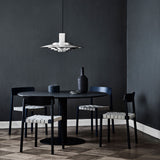 In Between Round Table - Center base, Black lacquered oak - Monologue London