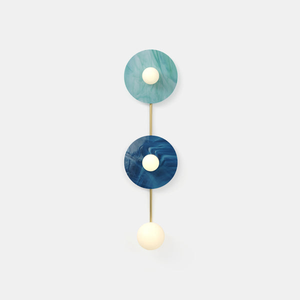 Disc and Sphere Glass Ceiling Lamp