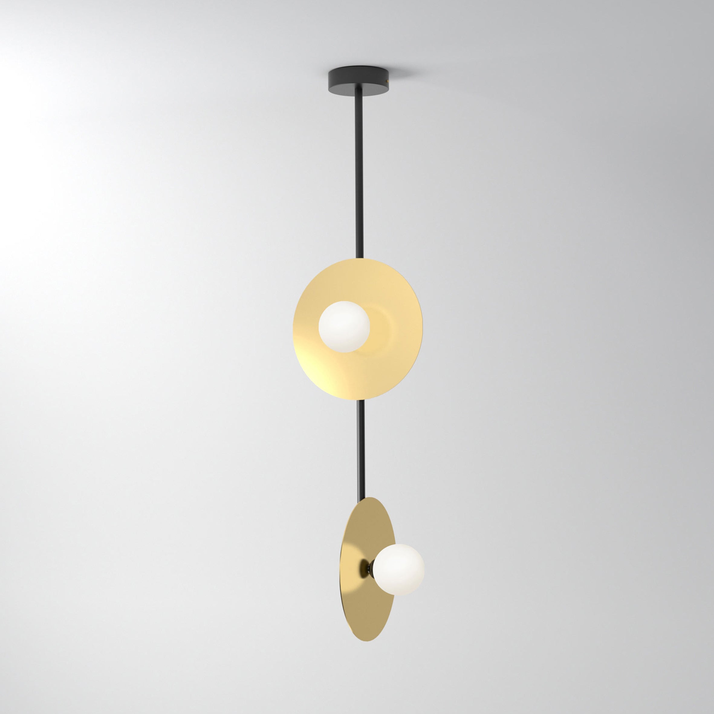Disc and Sphere Vertical Pendant