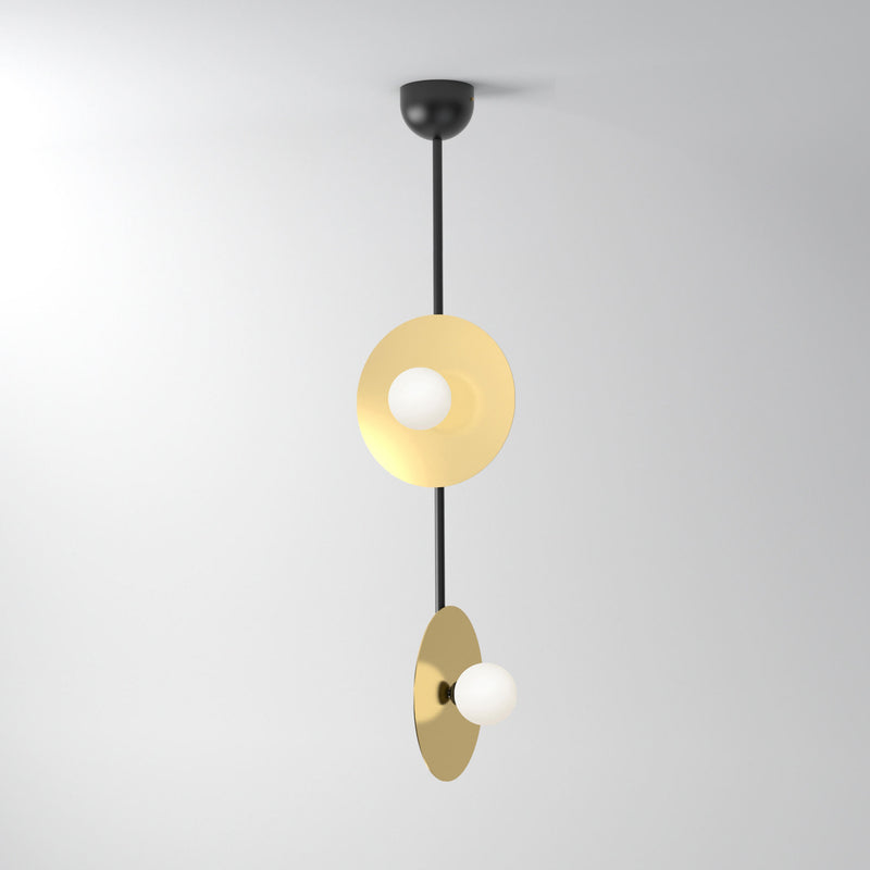 Disc and Sphere Vertical Pendant