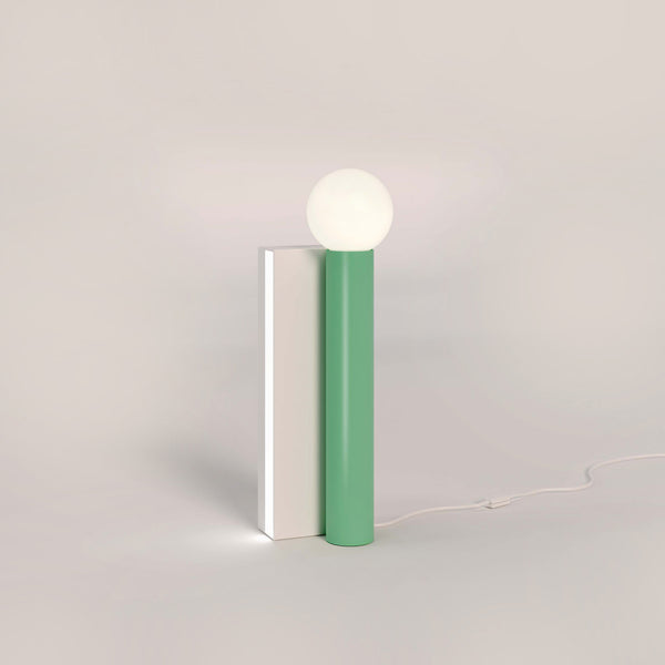 Tube and Rectangle Table Lamp