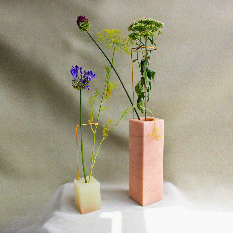 Posture Vase 2 - Green Brown Onyx