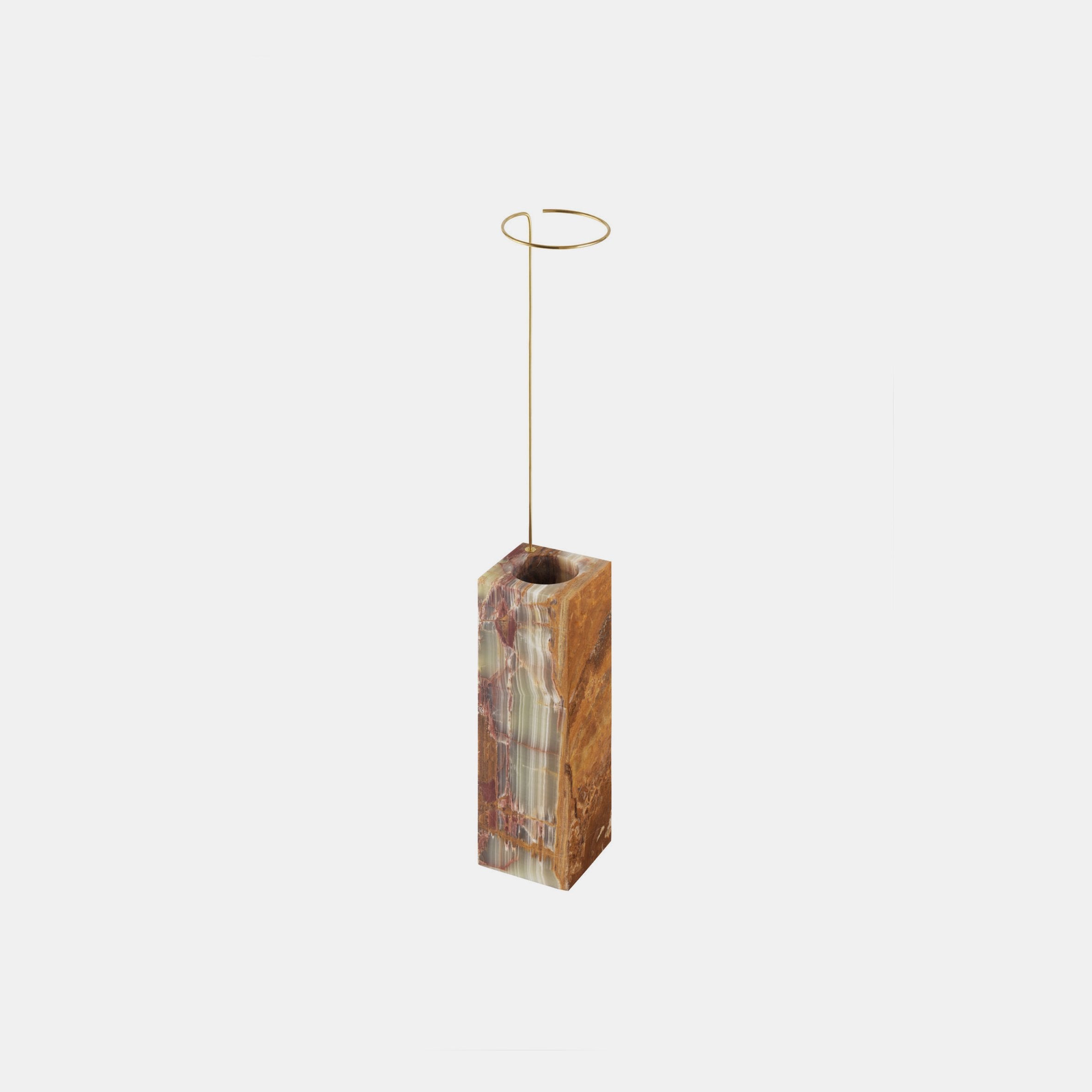 Posture Vase 2 - Green Brown Onyx